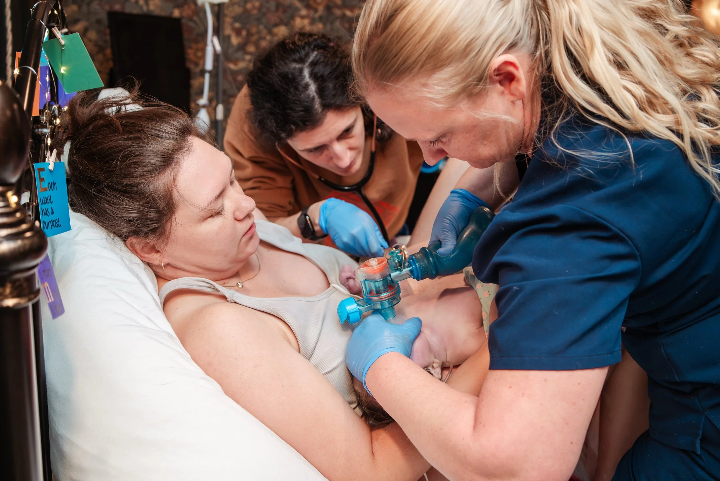 One of the things I love about working with midwives is seeing the trust, skill, and preparation they bring to birth. With this breech birth, the team knew baby might need a little help transitioning and was ready for that moment. I love that mom nev