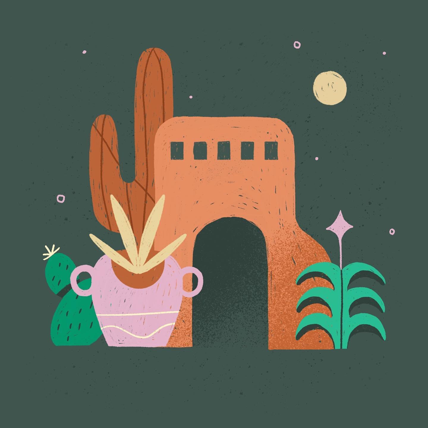 One last drawing inspired by the cactuses and architecture of the southwest 🌵 

#illustration #ipadpro #procreate #artistsoninstagram #arizona