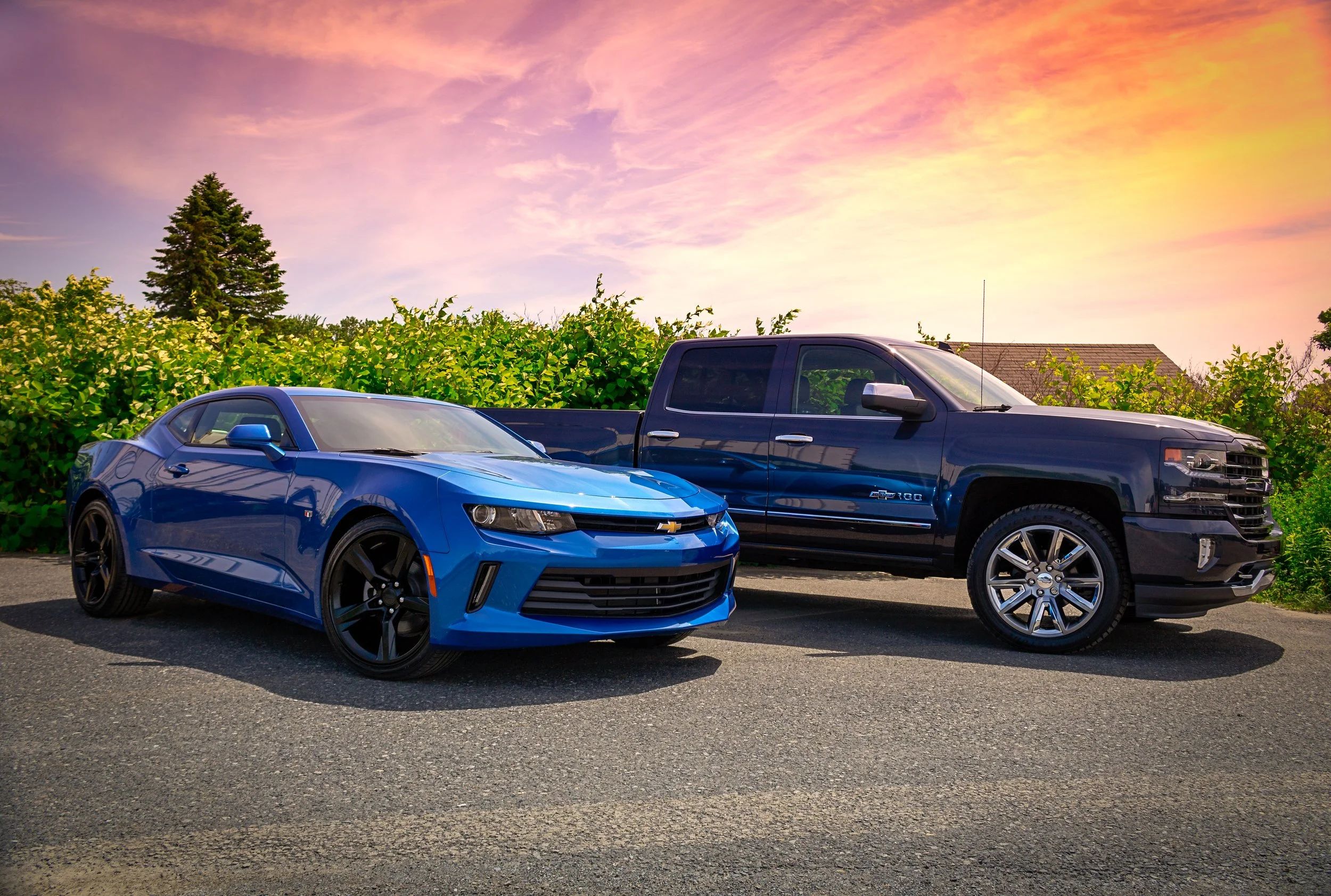J.C.William Rocheleau camaro silverado sunset.jpg