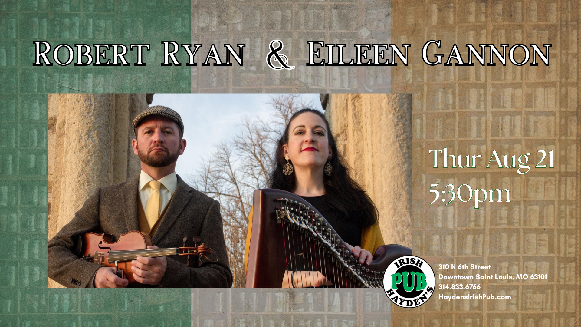 LIVE IRISH MUSIC: Harp & Fiddle