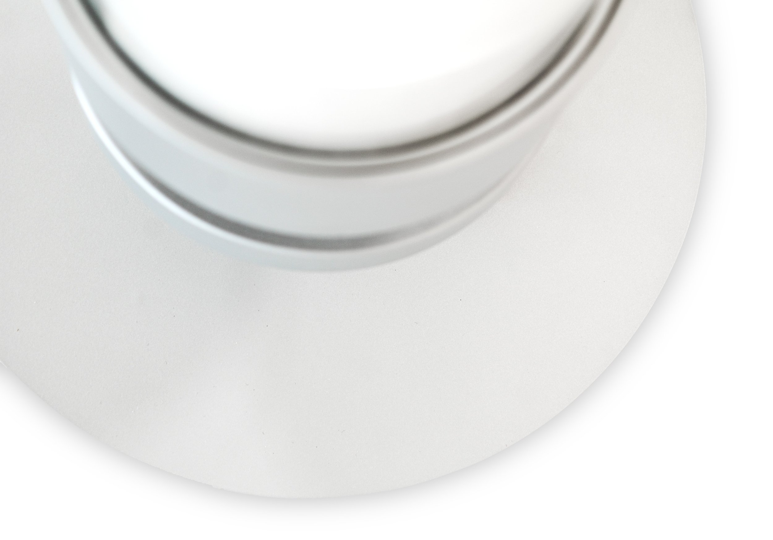 OhL by Tutondo light-subwoofer top view, showing the circular acoustic form of a unique lamp-integrated audio system designed to reproduce low frequencies in home interiors.