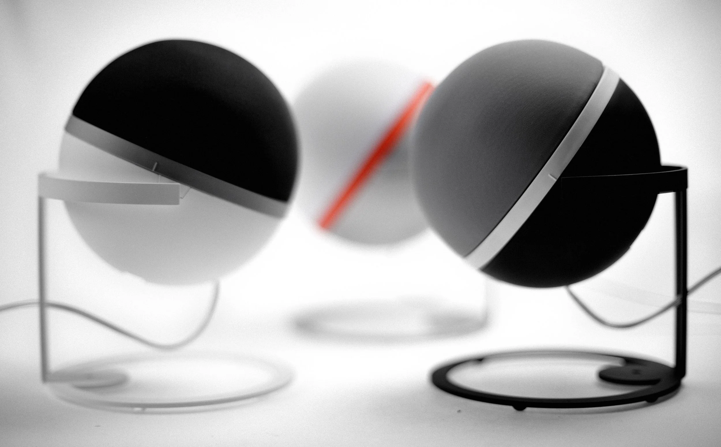 Oh by Tutondo speaker system showing sculptural audio products designed to integrate sound technology into contemporary home interiors.