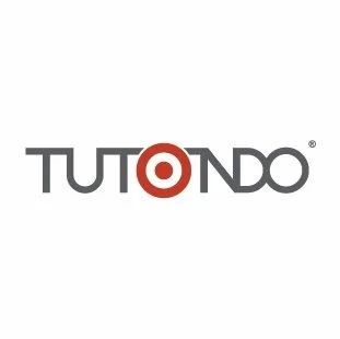 Tuondo logo with a red target symbol in place of the letter 'O'