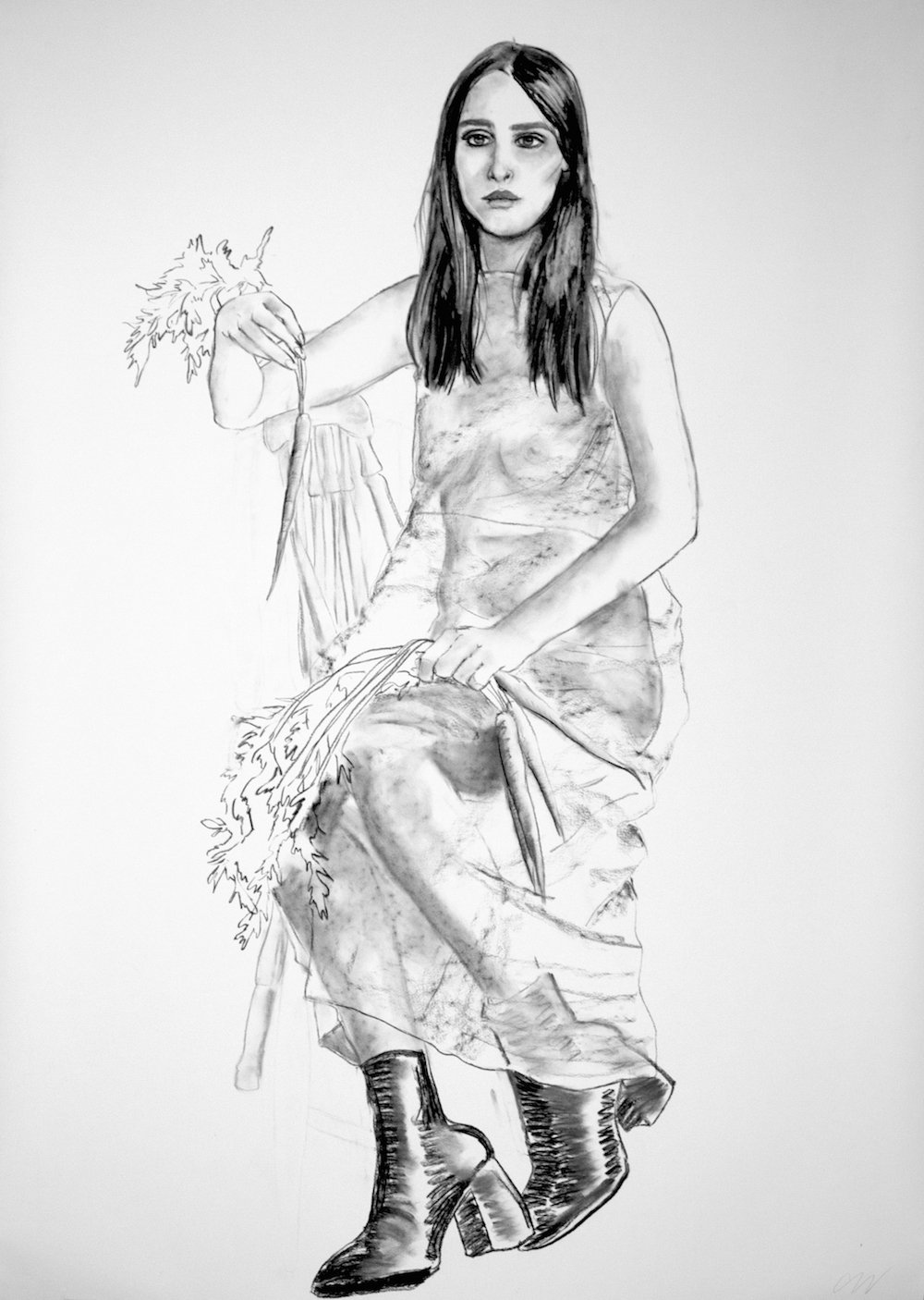 L_I'm Not Quite Sure How Important You Are To Me, Haha-ChW-2016-charcoal on paper-150x104 cm.jpg