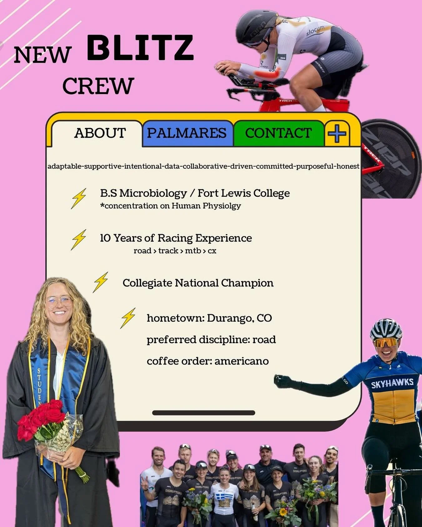 BLITZ: Why coaching?
&ldquo;I am passionate about helping athletes recognize and realize their potential&mdash;both in performance and in how they show up for themselves in general. Coaching is about more than just workouts; it&rsquo;s about building