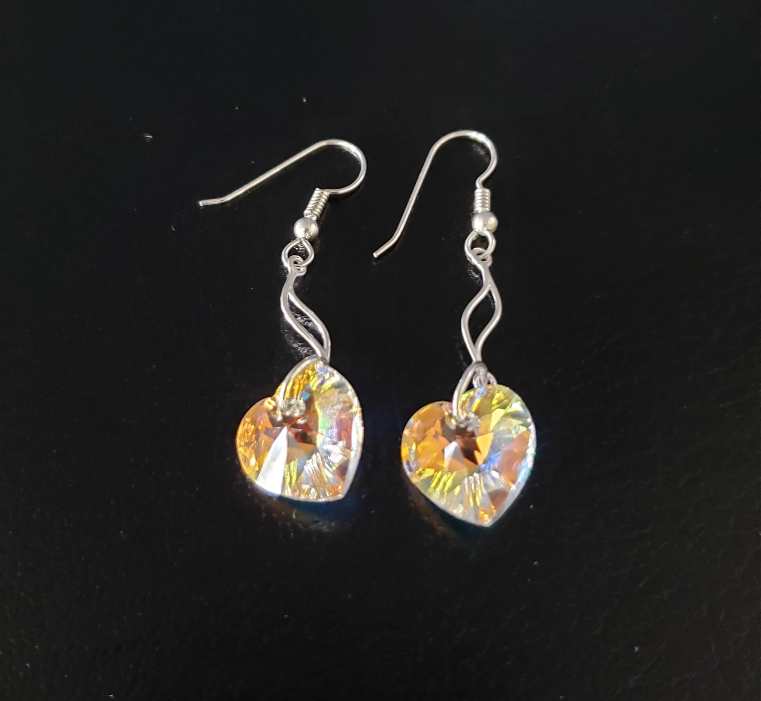 Elegant Swarovski® Crystal Heart Earrings