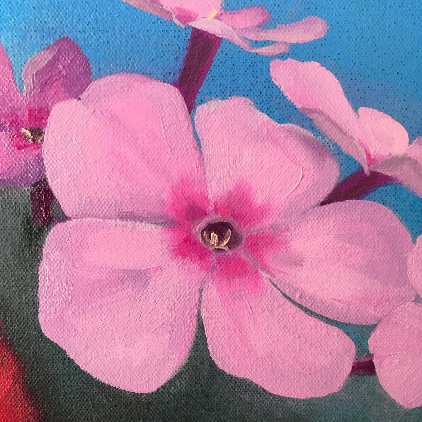 Maybe I&rsquo;ll just post flowers for the rest of August&hellip;🌸 🌸 🌸 🌸 🌸 🌸 🌸 🌸 🌸 🌸 🌸 🌸 🌸 🌸 
Two years ago in August 2020 I was working hard on this painting, &ldquo;Flowering Planet&rdquo; (detail of Phlox blossom here); if you follow
