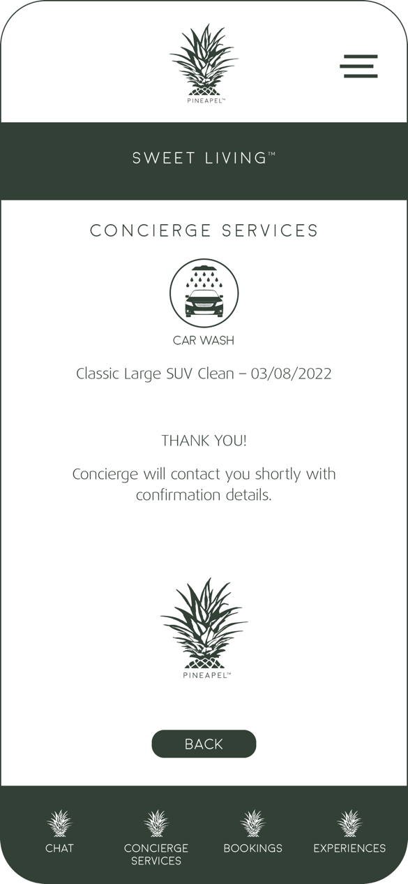 Car wash scheduling confirmation.