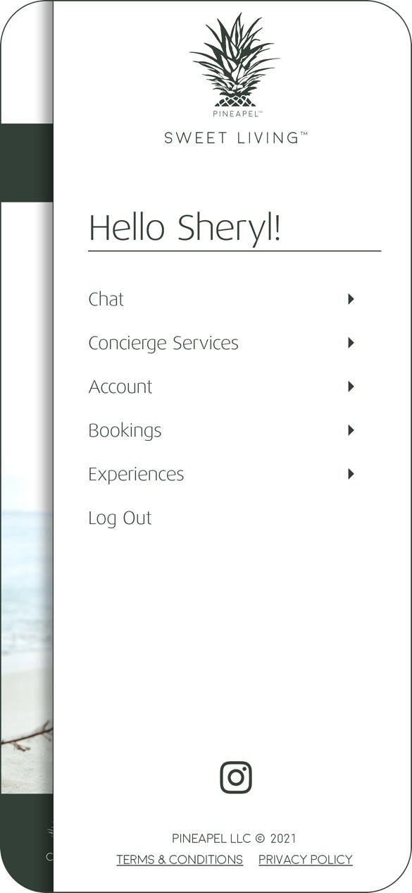 Drawer opened from hamburger menu.