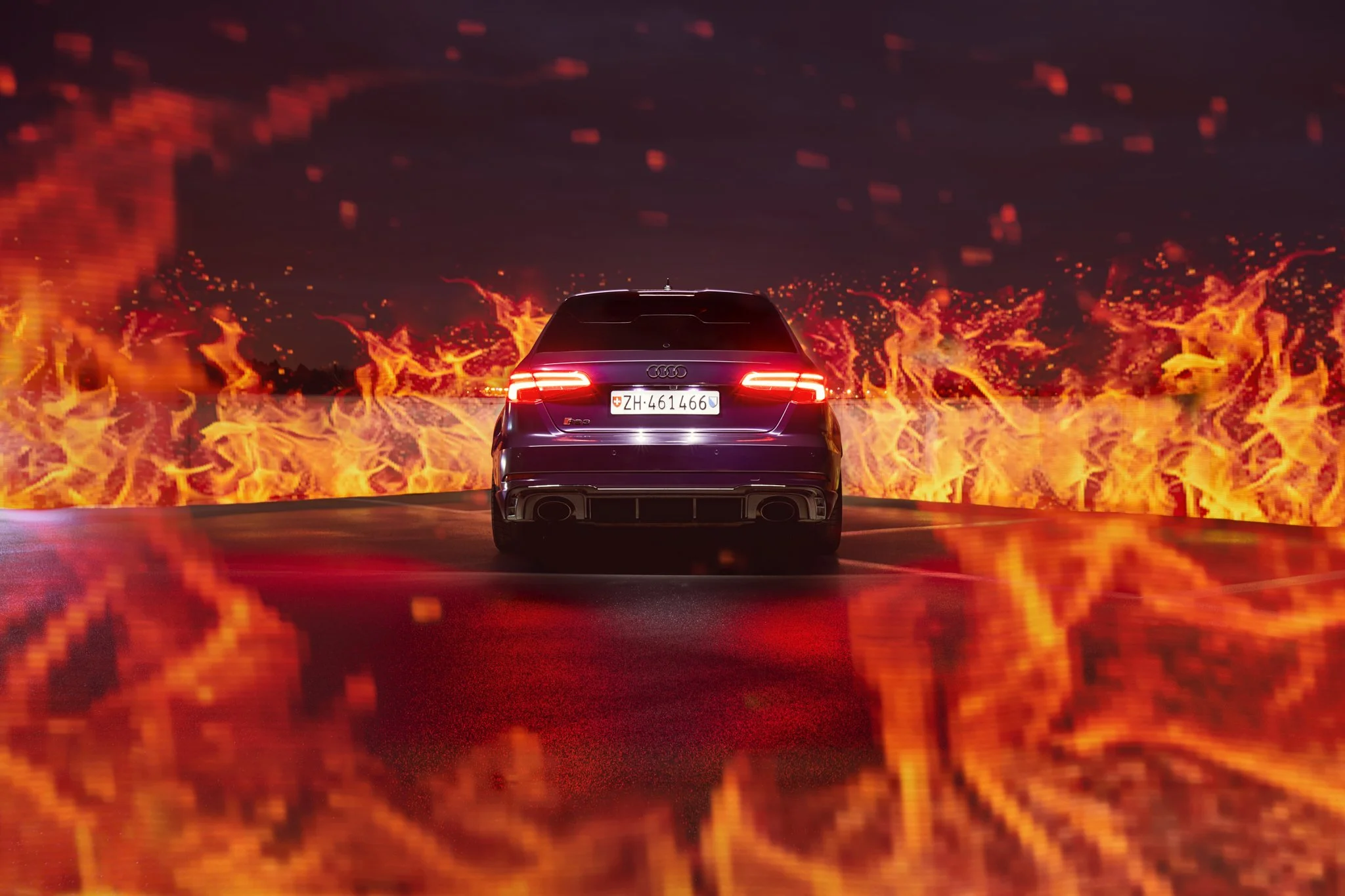 Lightpainting Audi RS3 Zürich MeinMech