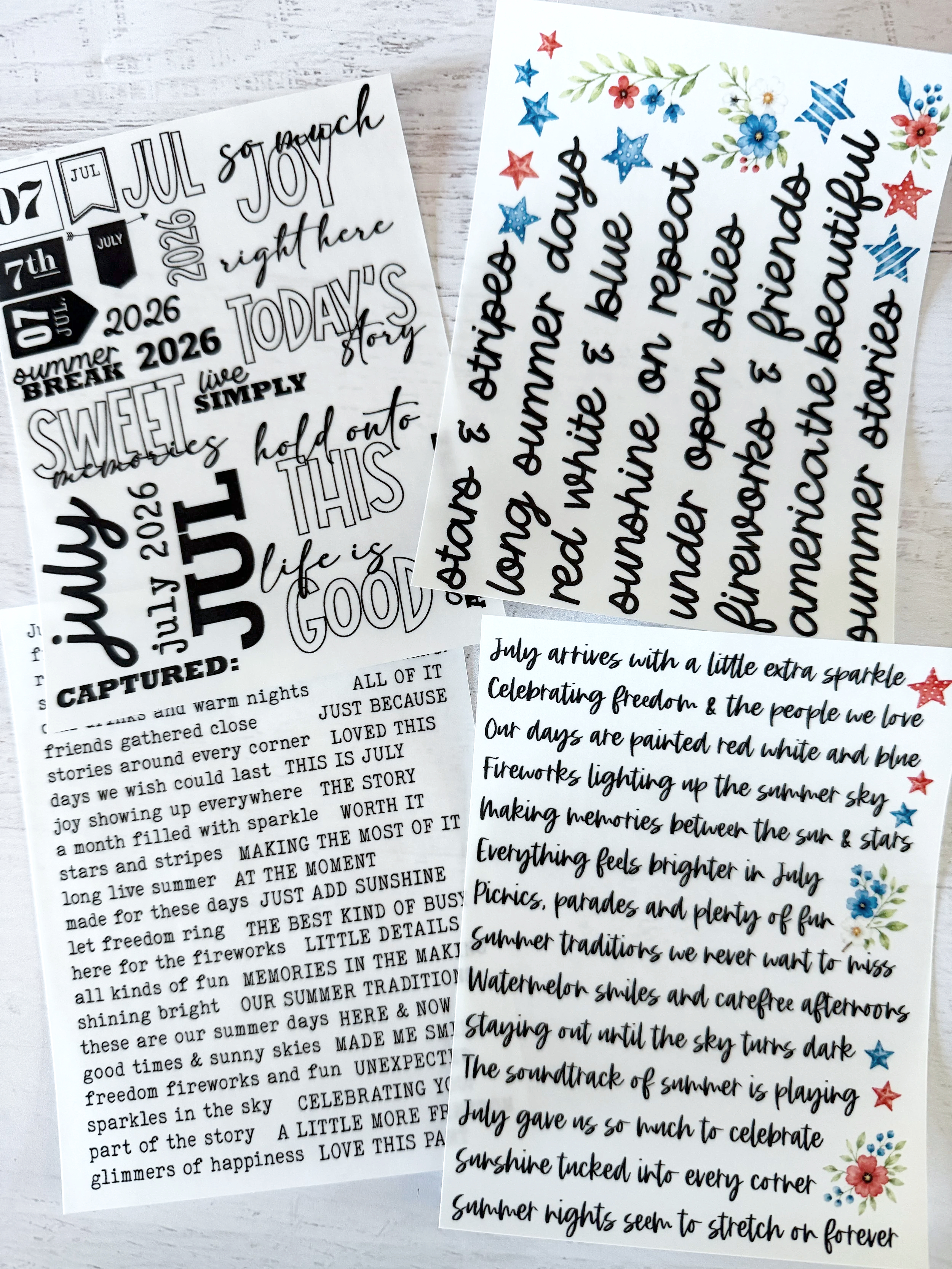 Storyteller Months Stickers- July