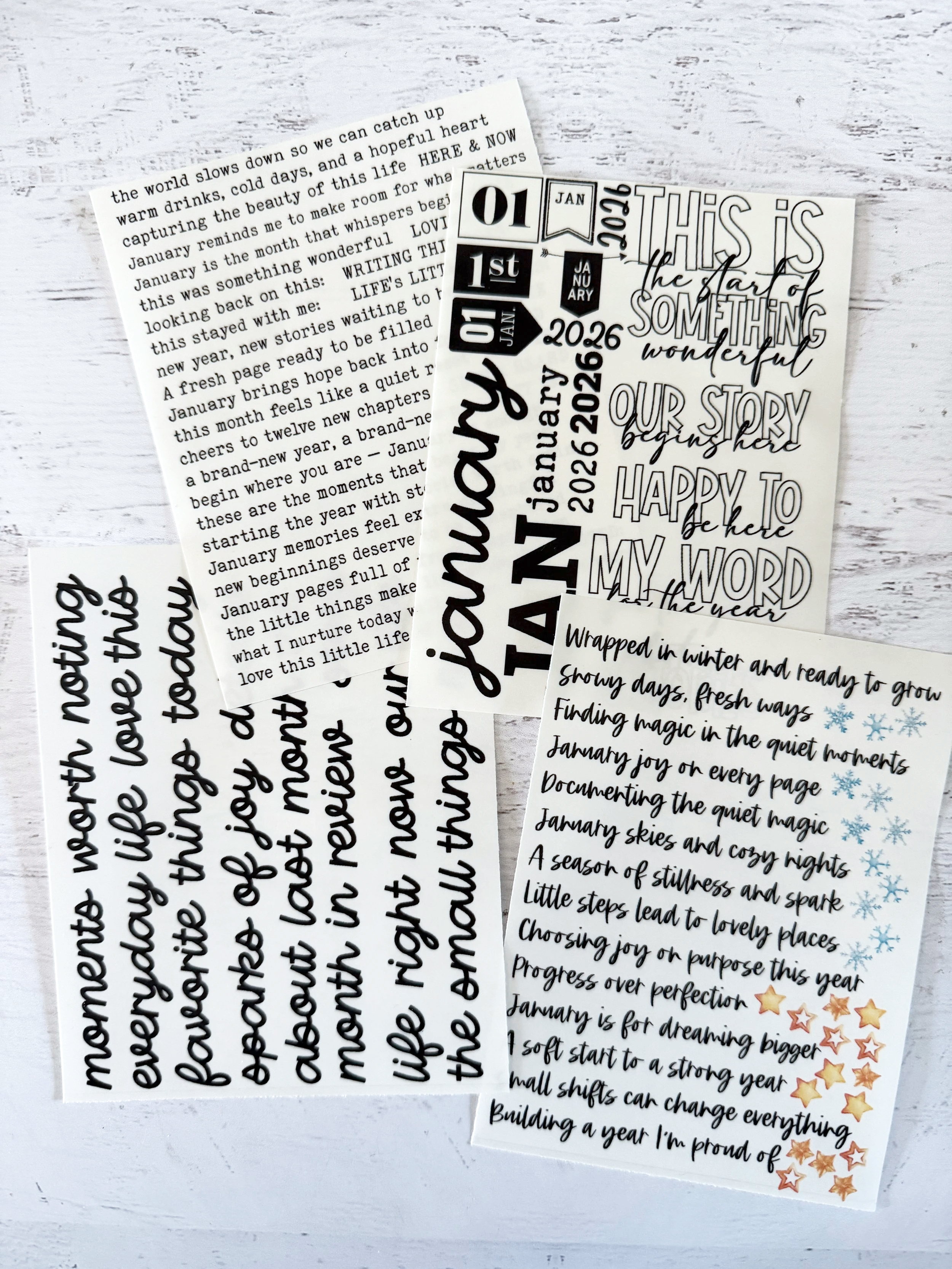 Storyteller Months Stickers- JANUARY