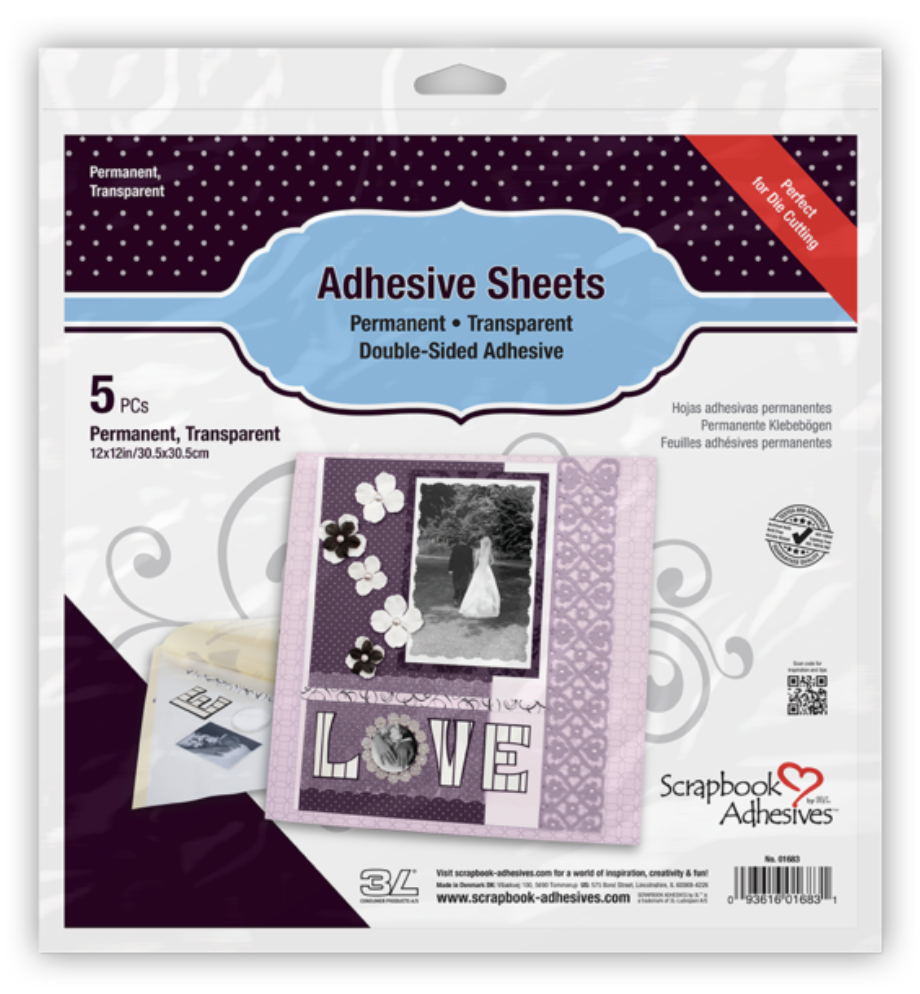 Adhesive Sheets 12x12 inch 5 sheets