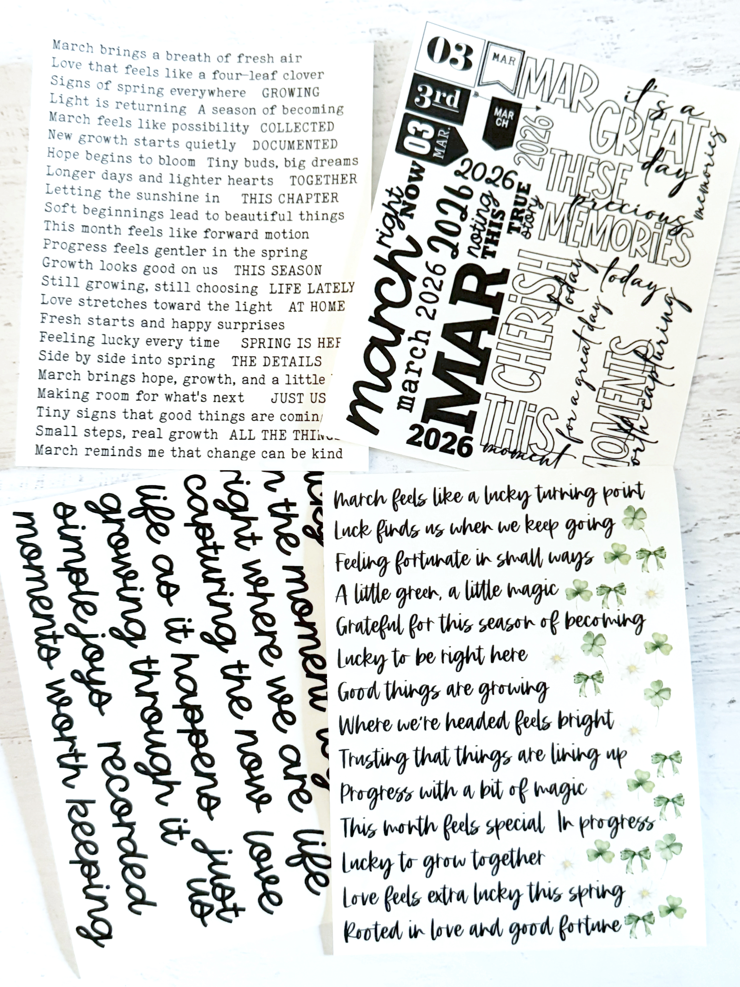 Storyteller Months Stickers- MARCH