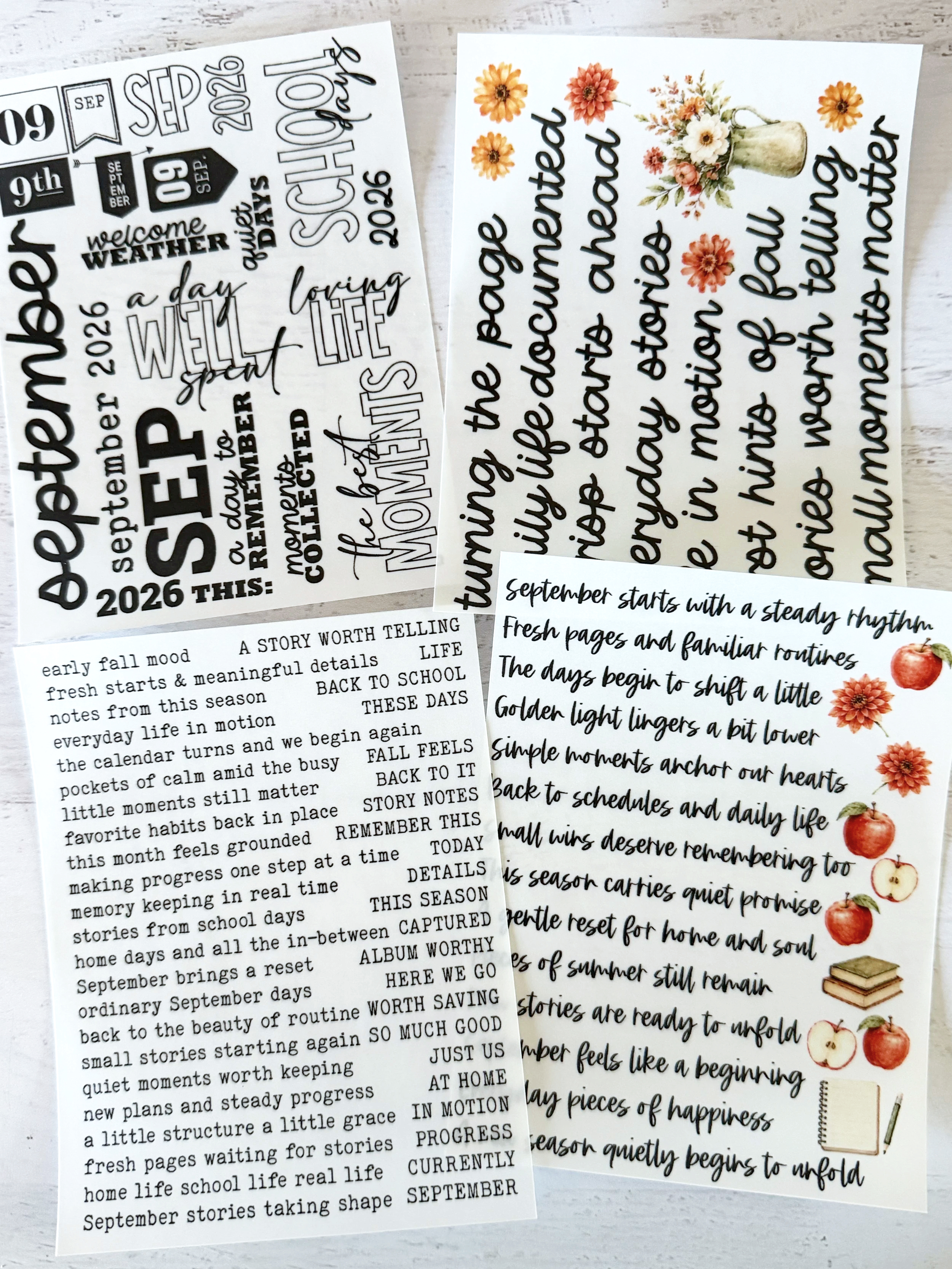 Storyteller Months Stickers- September