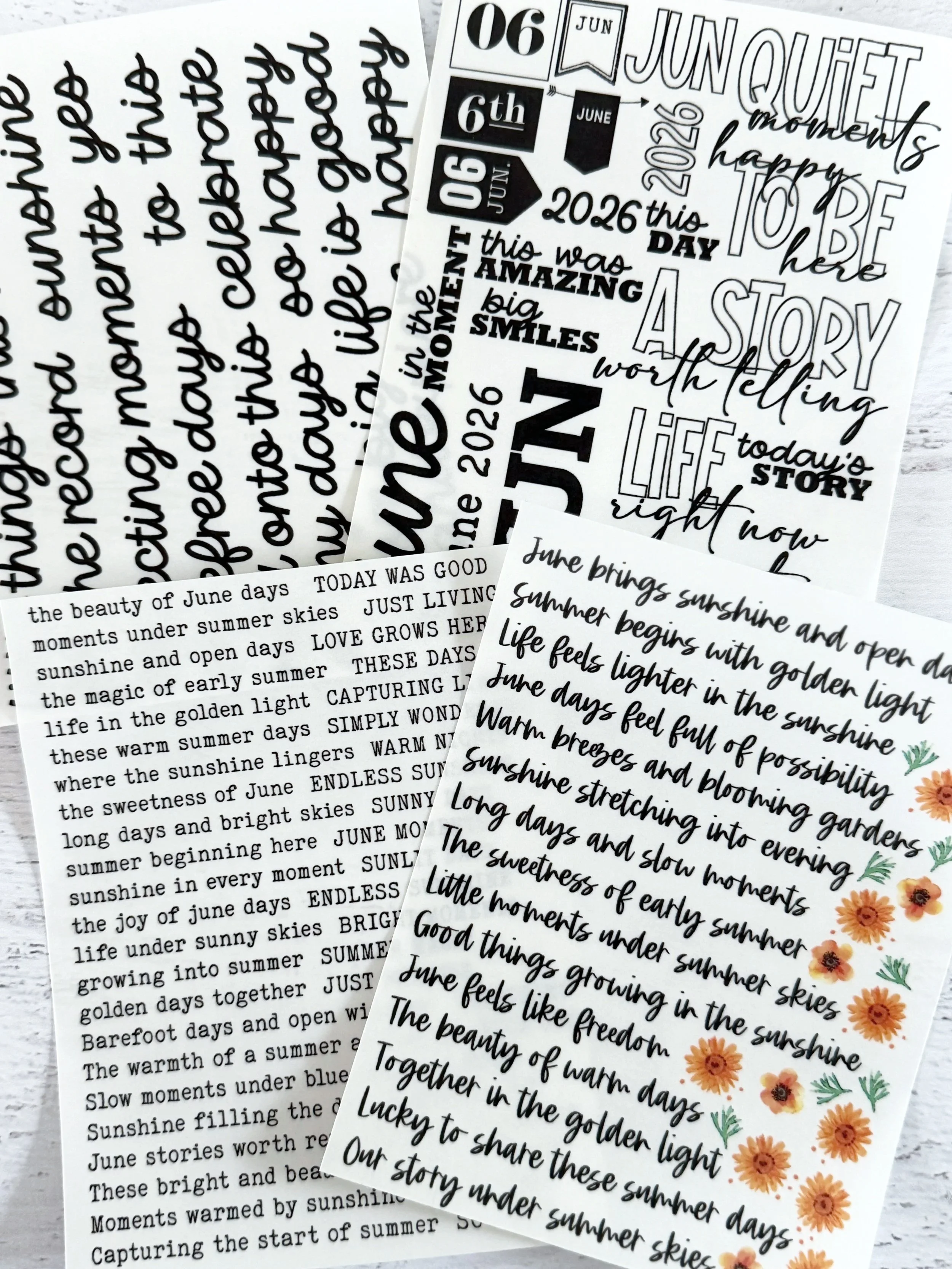 Storyteller Months Stickers- JUNE