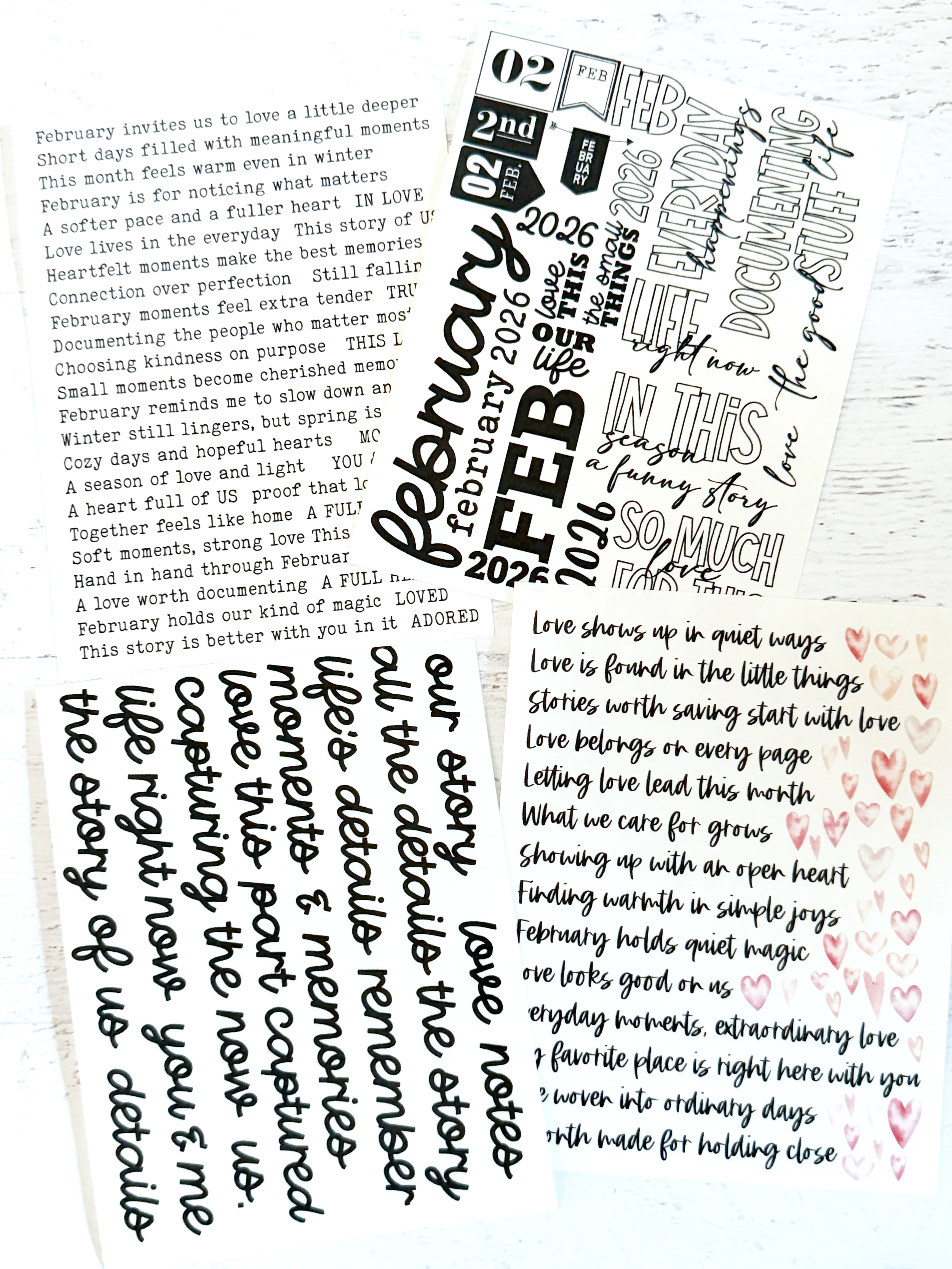 Storyteller Months Stickers- FEBRUARY