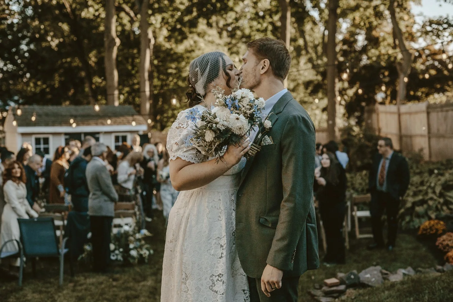 A Woodland-Inspired Backyard Wedding in Hamden, Connecticu