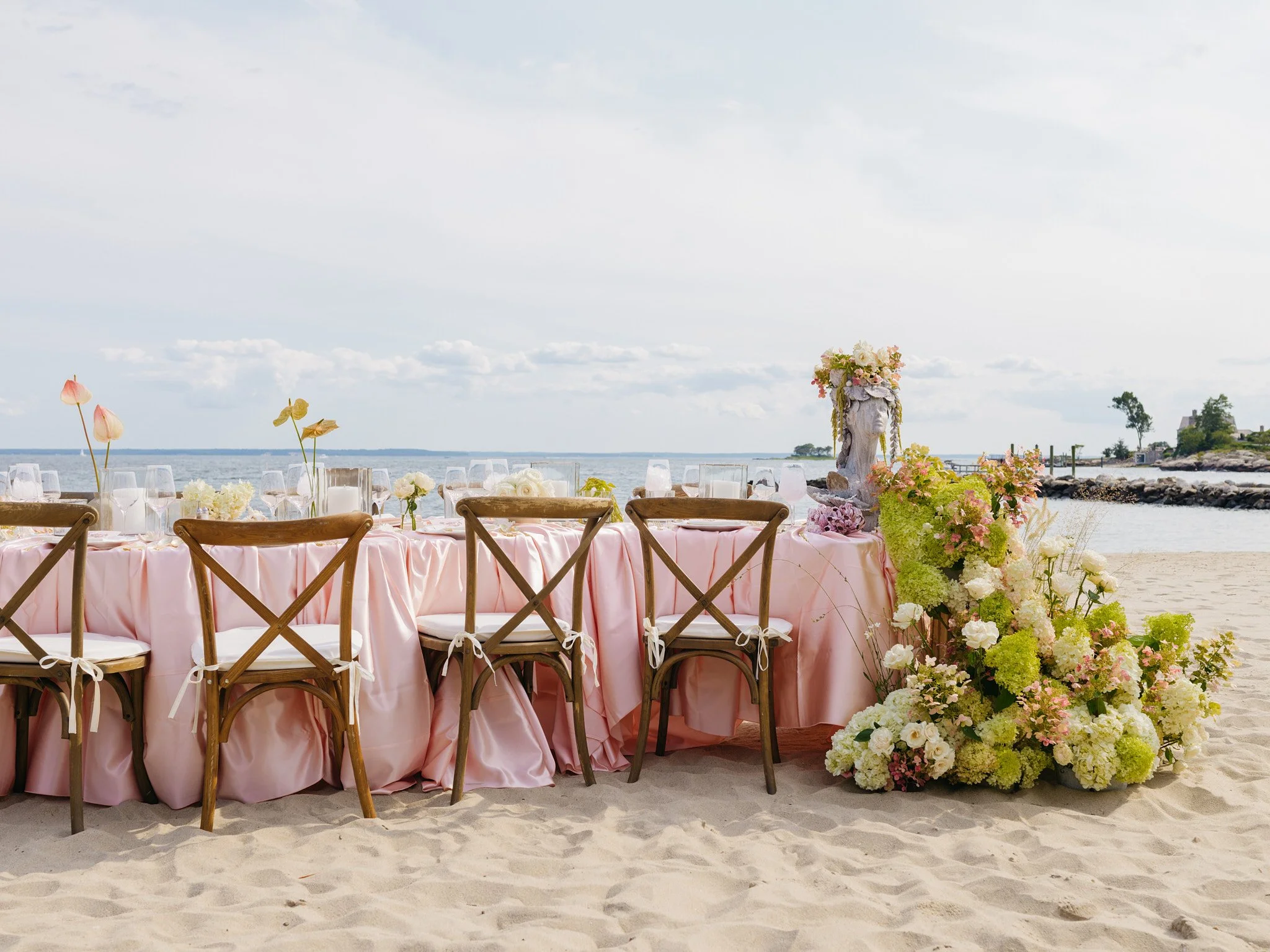A Luxury Seaside Bridal Shower with Dreamy Florals in Connecticut