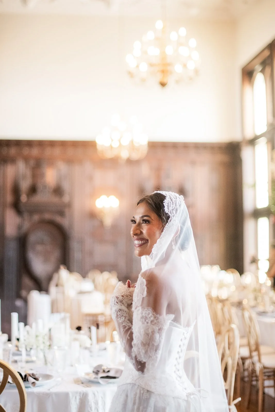 Timeless Connecticut wedding design focused on architecture, light, and floral texture.