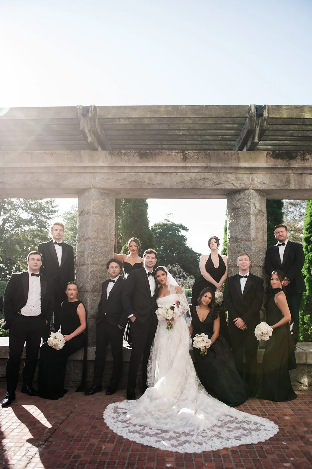 Historic Branford House wedding venue with stone architecture and coastal Connecticut shoreline views