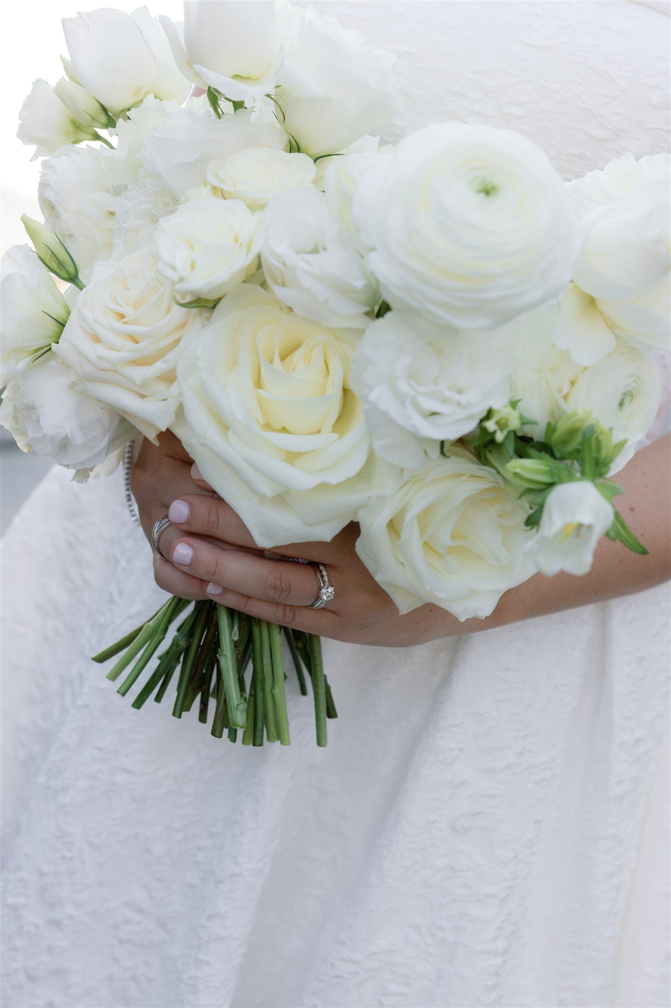 A close look at tonal whites layered for depth and movement.