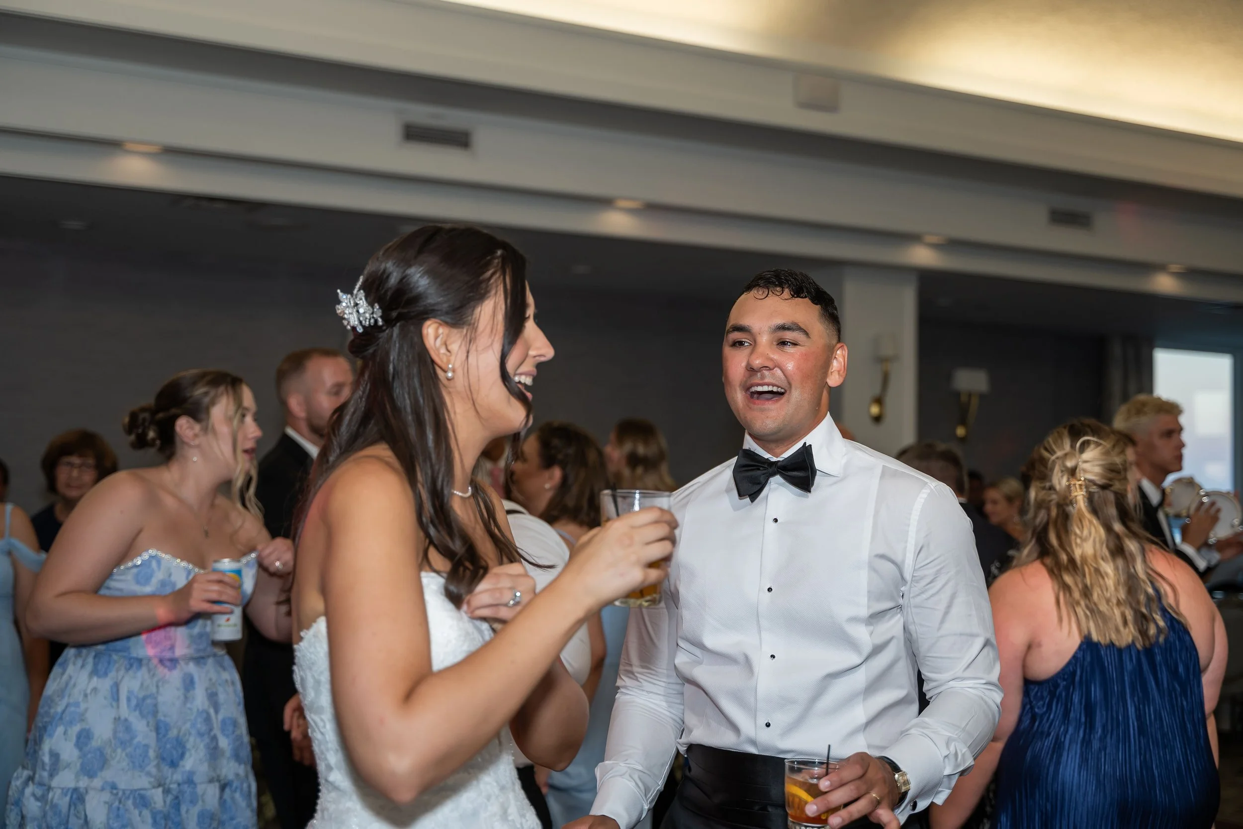 Wedding reception dancing at Water's Edge Resort and Spa Westbrook Connecticut with live band entertainment