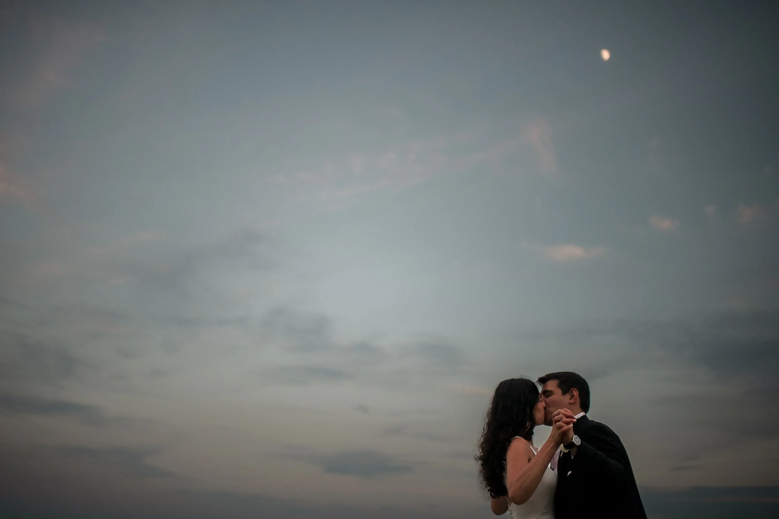 Coastal Connecticut mansion wedding with blue and white flower arrangements