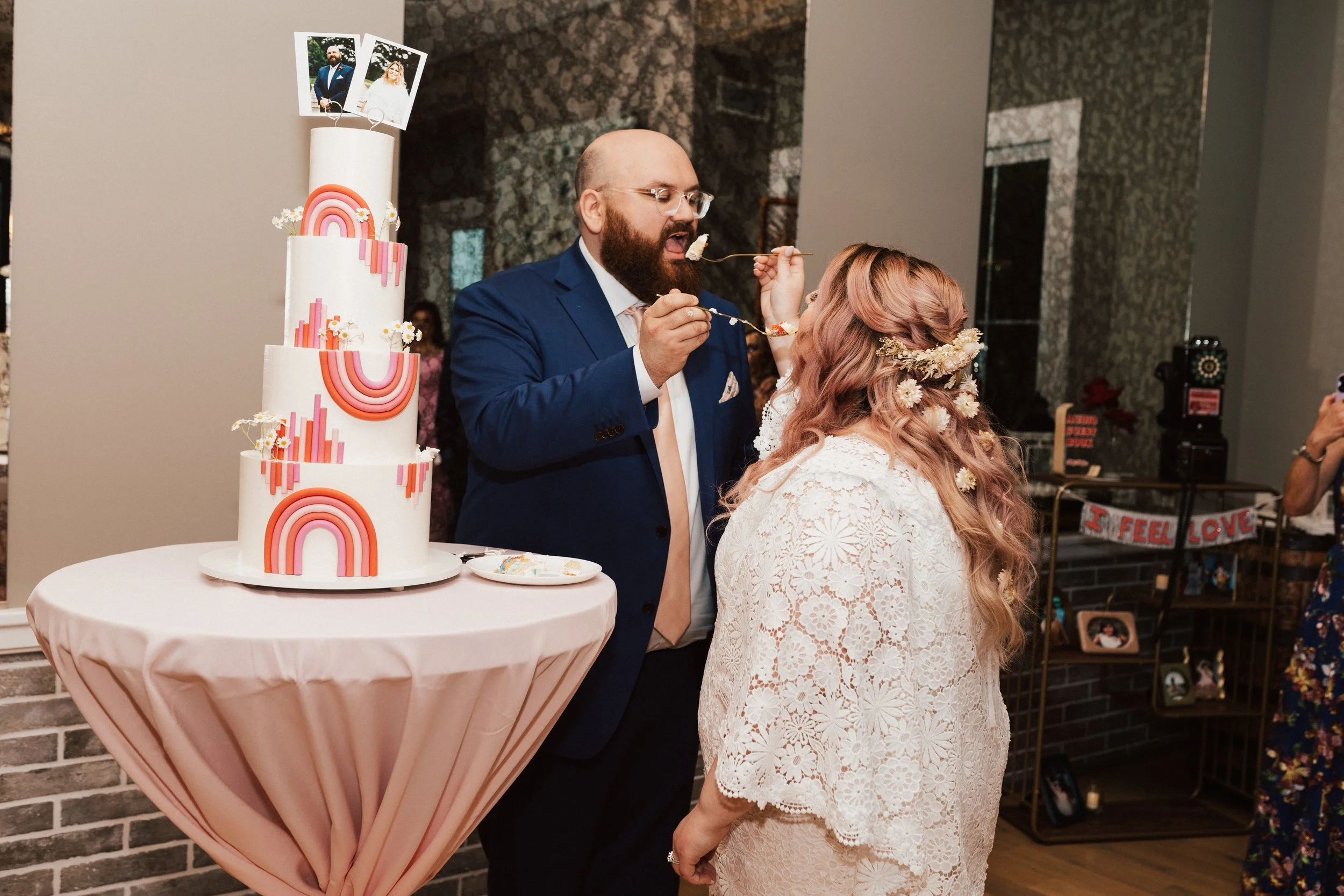 Colorful wedding details at The Garden at The Hops featuring playful, personality-driven design.