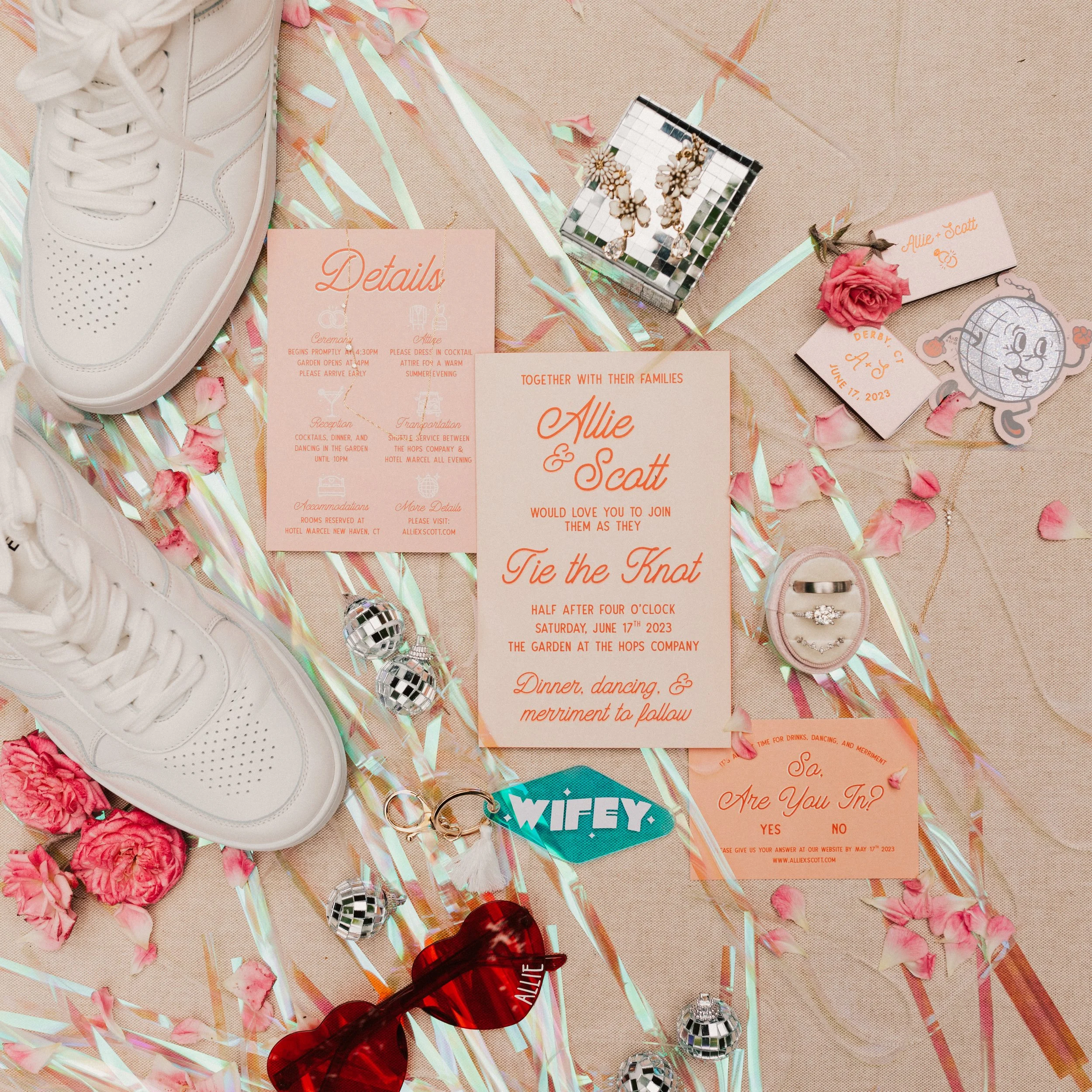 High-energy Connecticut garden wedding with bold florals and experiential design focused on guest experience and movement.