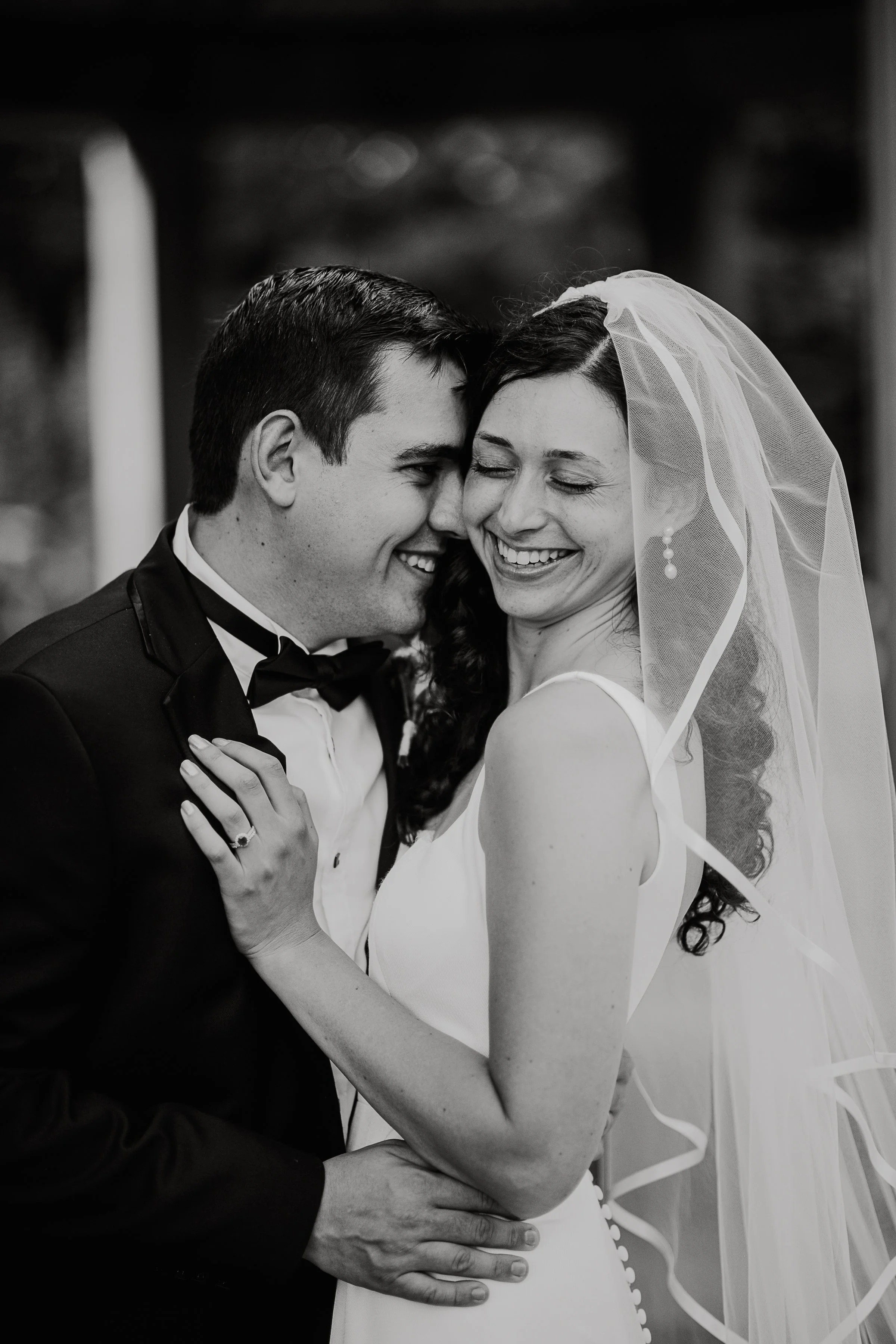 Classic New England wedding with blue and white florals and seaside charm
