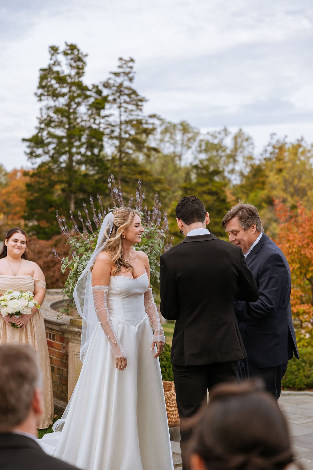 Ceremony Design Wedding at Waveny House New Canaan CT — full-service florals by First Blush Floral Design