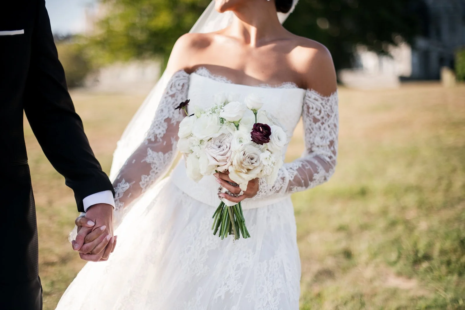 Editorial wedding portrait captured on the grounds of Branford House in Connecticut.
