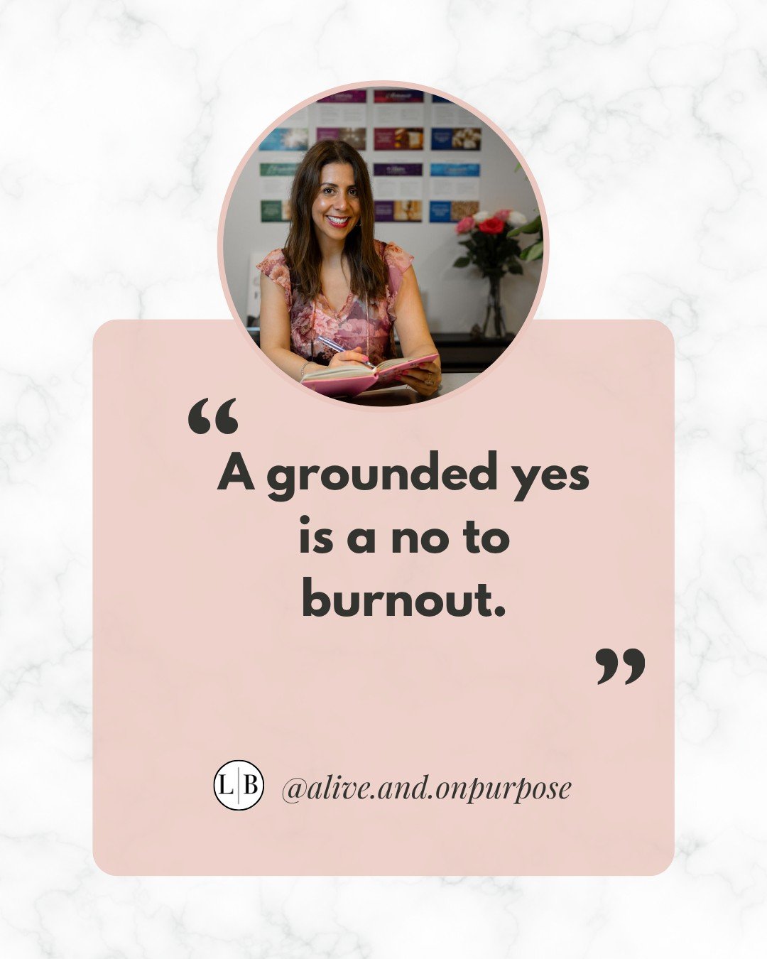 A grounded yes is a no to burnout.

We&rsquo;ve all said yes when we really wanted to say no&mdash;because we didn&rsquo;t want to disappoint someone, miss an opportunity, or seem ungrateful.

But here's the truth:
💛 A misaligned YES always creates 