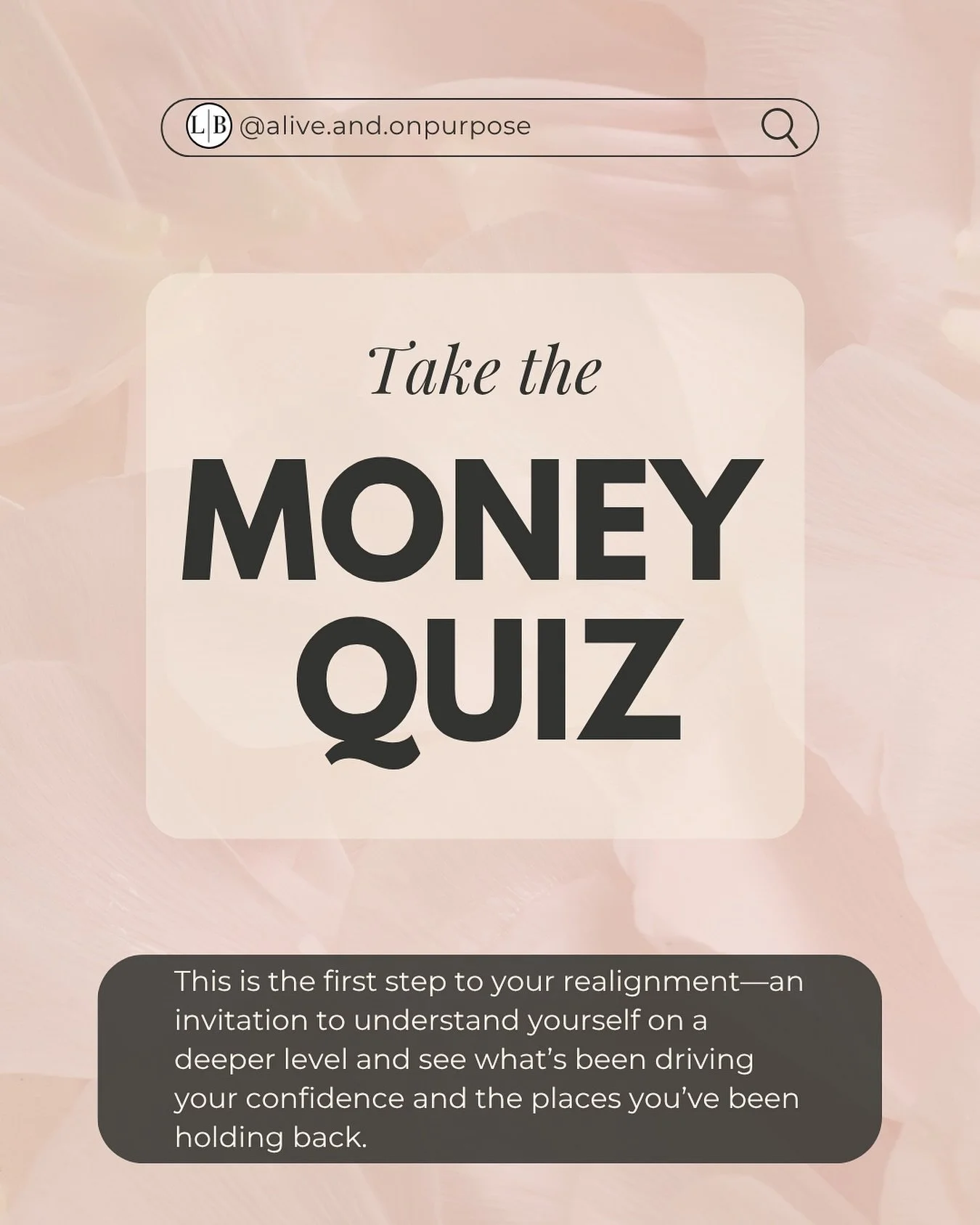 ✨Your Realignment Starts With Awareness

If you&rsquo;ve been feeling off, unclear, or unsure where your spark went&hellip;
start here.
Take the Money Quiz.
It&rsquo;s simple &mdash; but the clarity it gives is powerful.

Here&rsquo;s what happened t