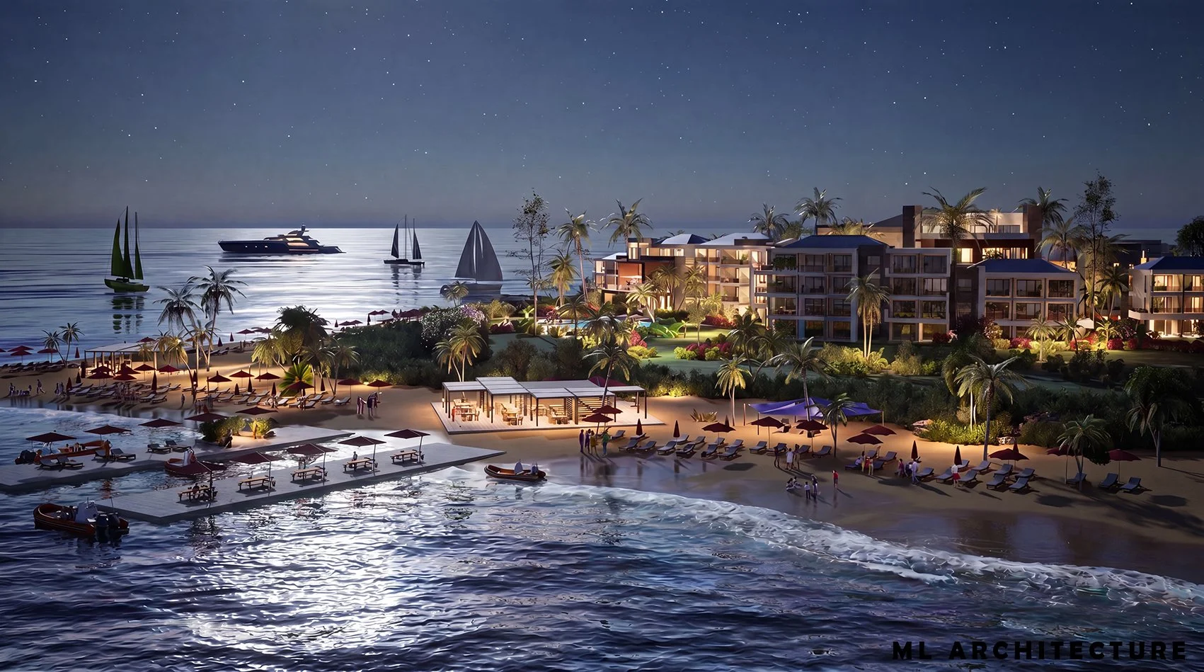 Night View of Resort