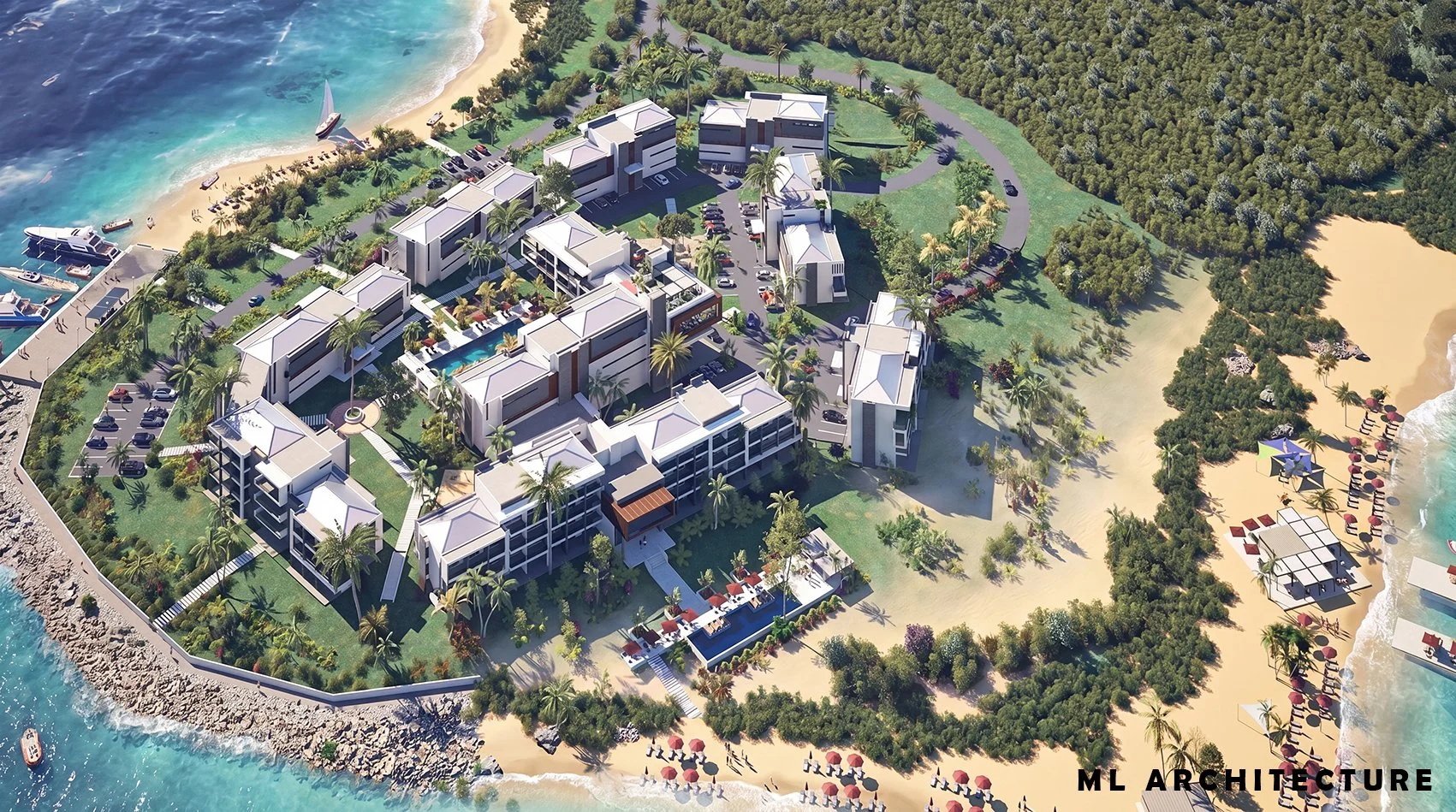 Aerial View of Resort