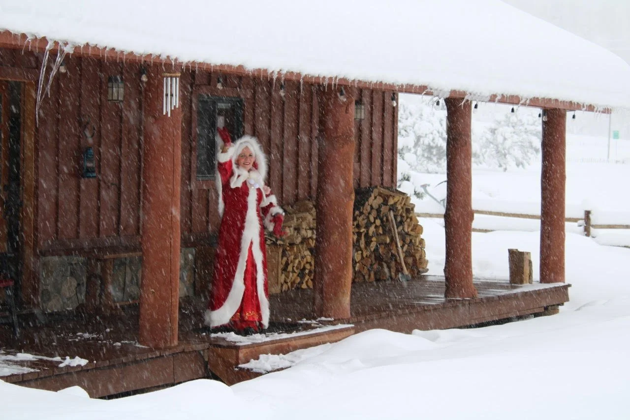 Mrs. Claus at Santas Cabin