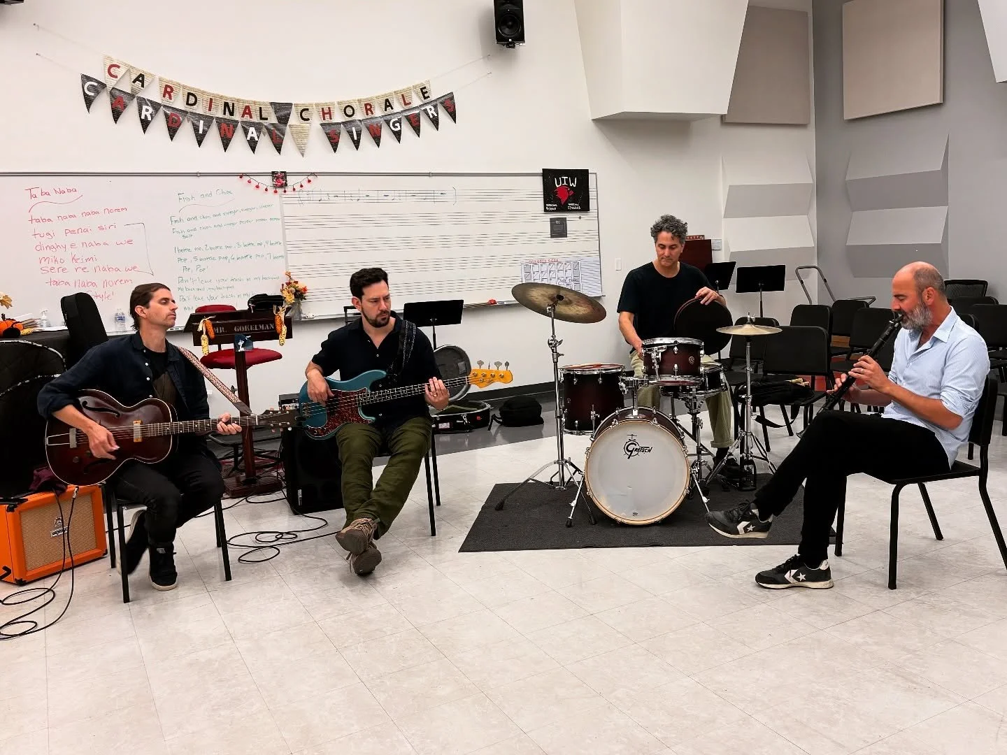 Profoundly grateful to @kinan_azmeh &amp; CityBand for presenting a thrilling performance workshop this morning. Thanks to @uiwdeptofmusic, @musicalbridges &amp; @broadbandcollab for partnering with @yosa49 to make it available