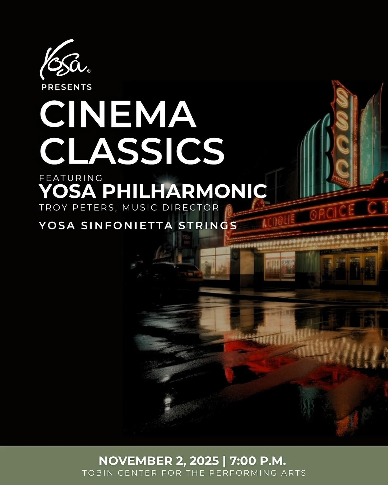 Join @yosa49 at the @tobincentersa this Sunday evening for a concert of inspiring music from the movies&mdash;works written for film and pieces that found fame on the big screen. The program includes John Williams&rsquo;s Suite from &ldquo;Star Wars: