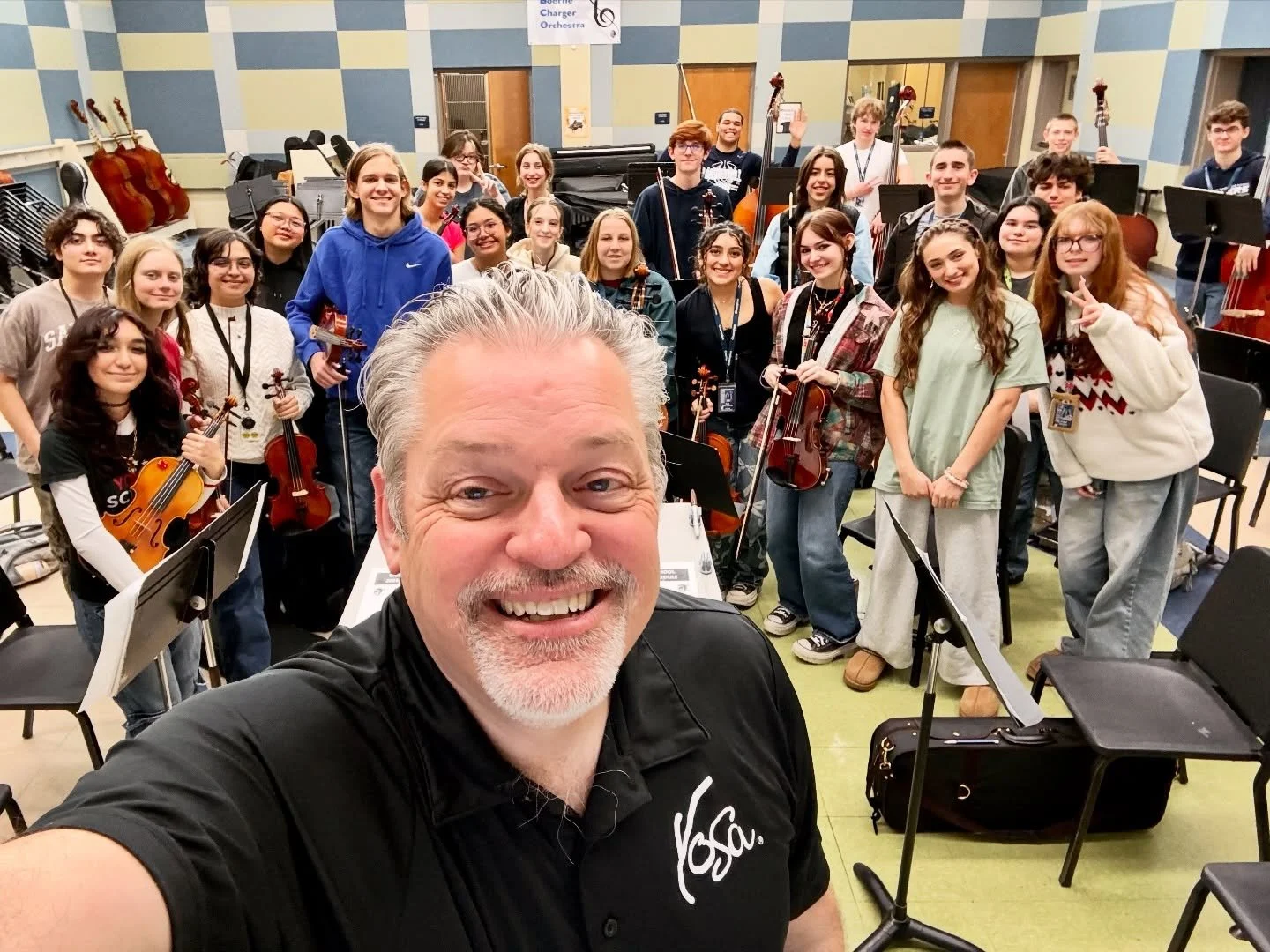 Lots of fun working with the @boernechampionhighschool Orchestra this morning!