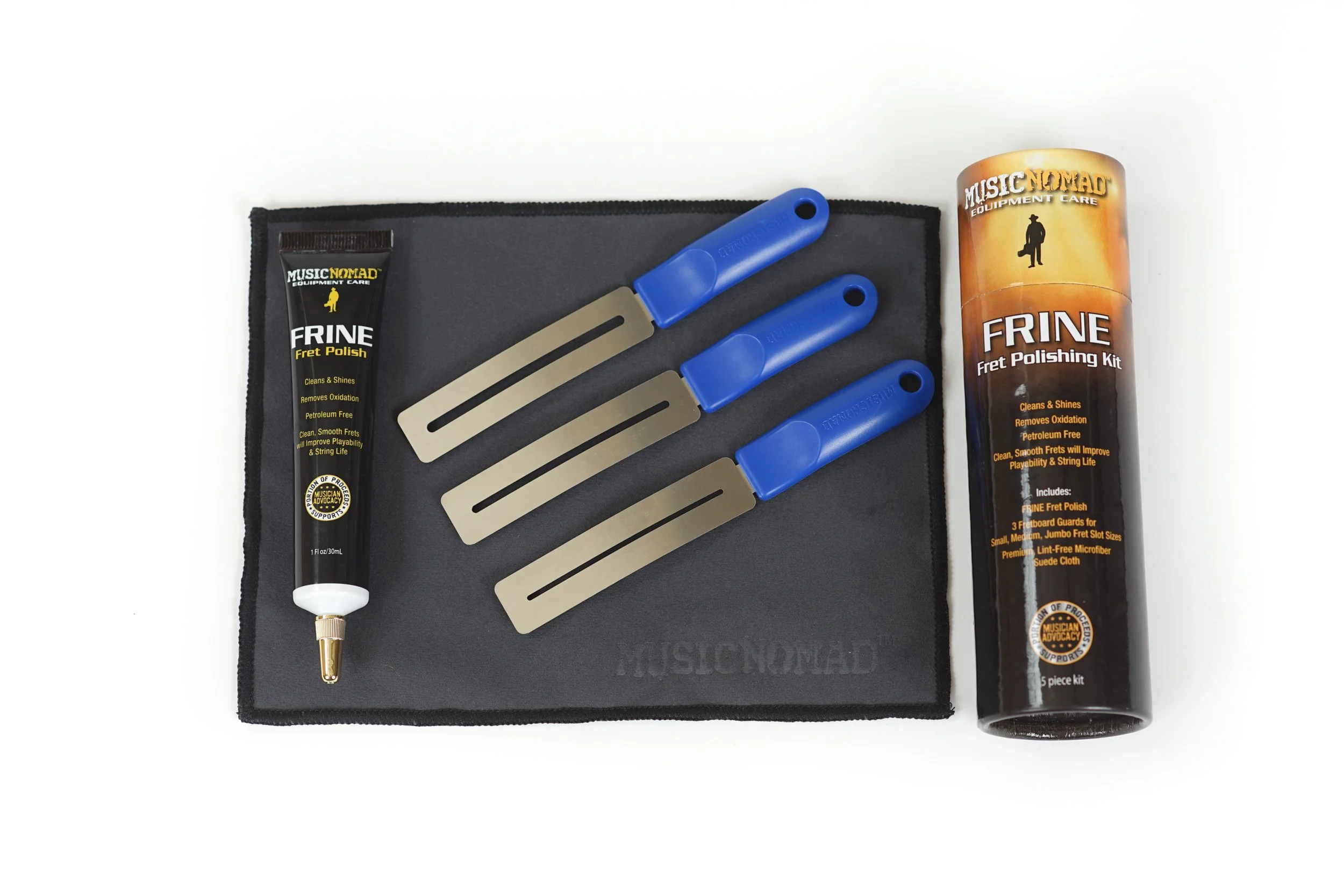 Music Nomad MN124 FRINE Fret Polishing Kit | 5 Piece Complete Fret Care Set