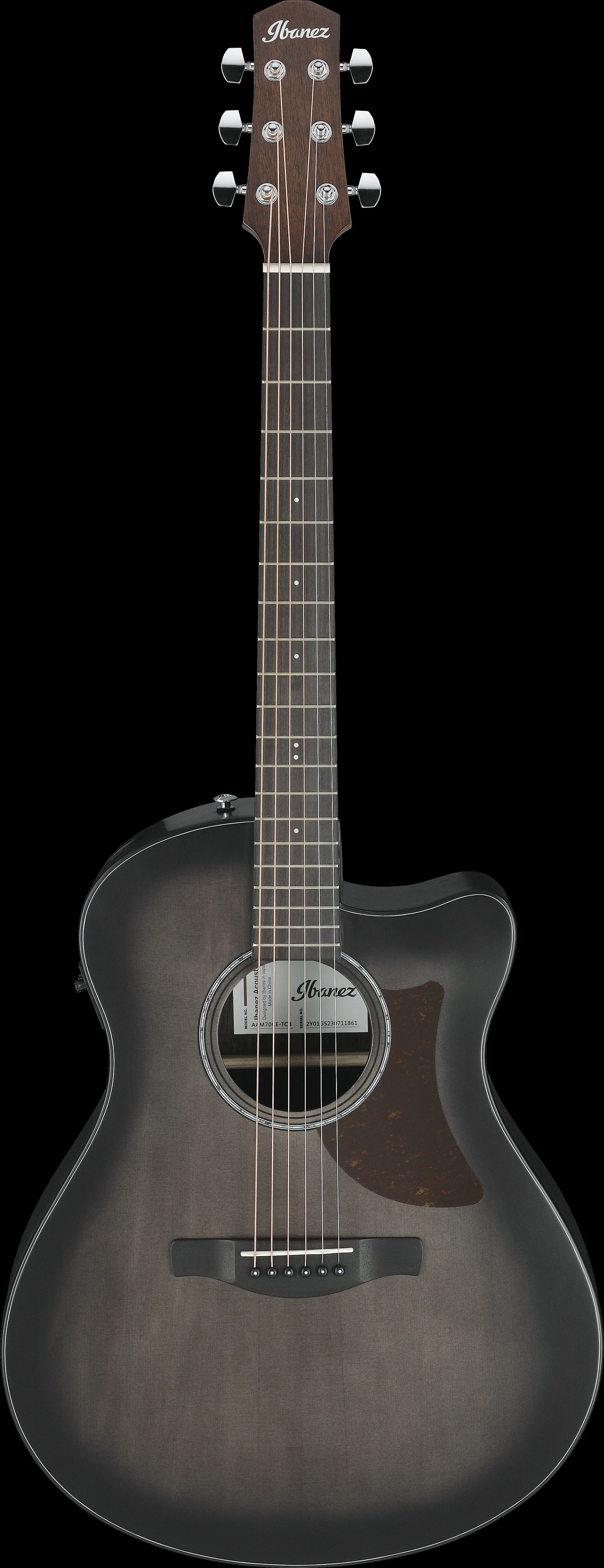 Ibanez AAM70CETBN Advanced Acoustic Auditorium Acoustic-electric Guitar - Transparent Charcoal Burst