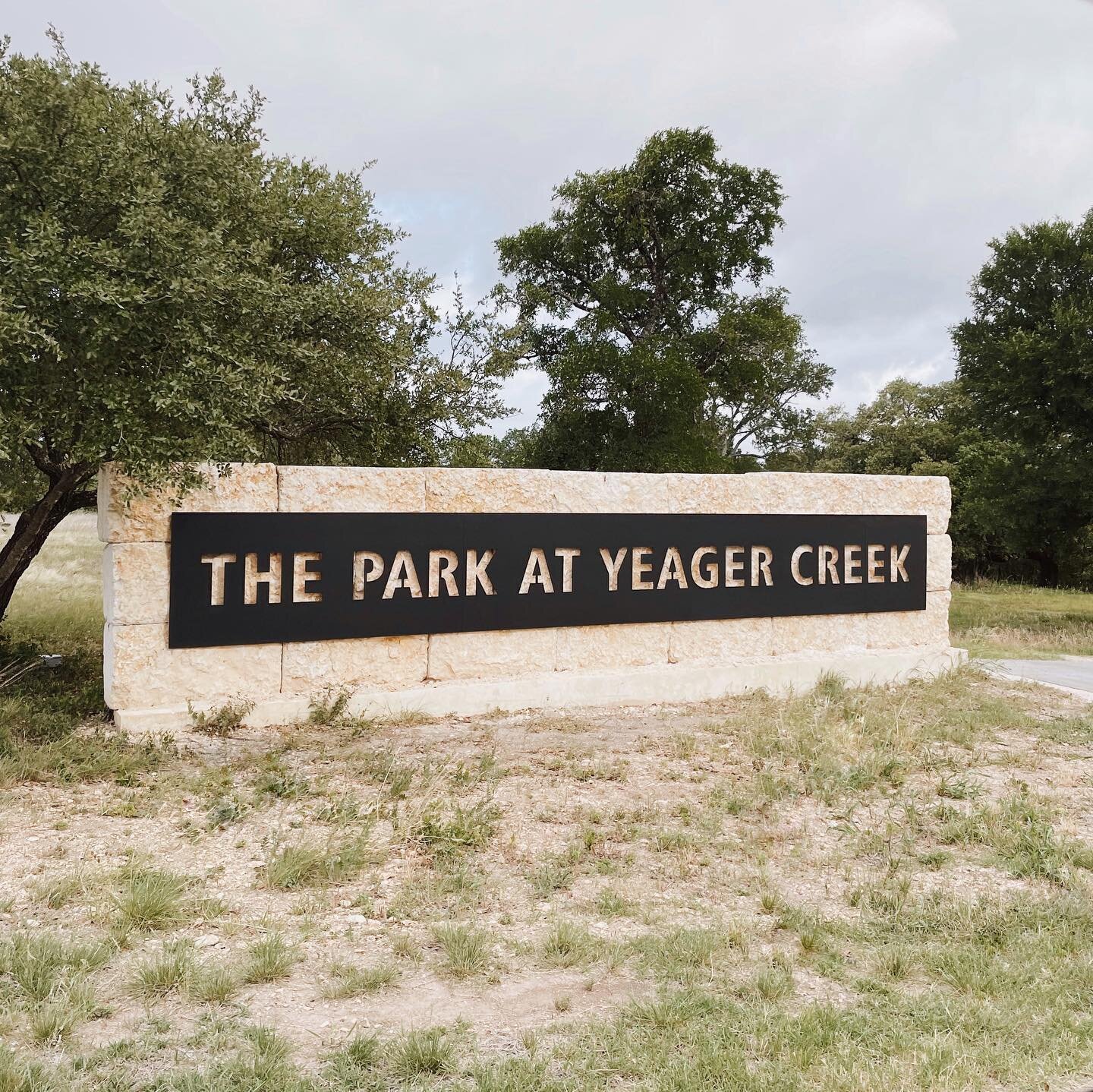 Finally got our new front entrance sign hung and we are loving the statement it makes! Welcome to the Park at Yeager Creek ✨
