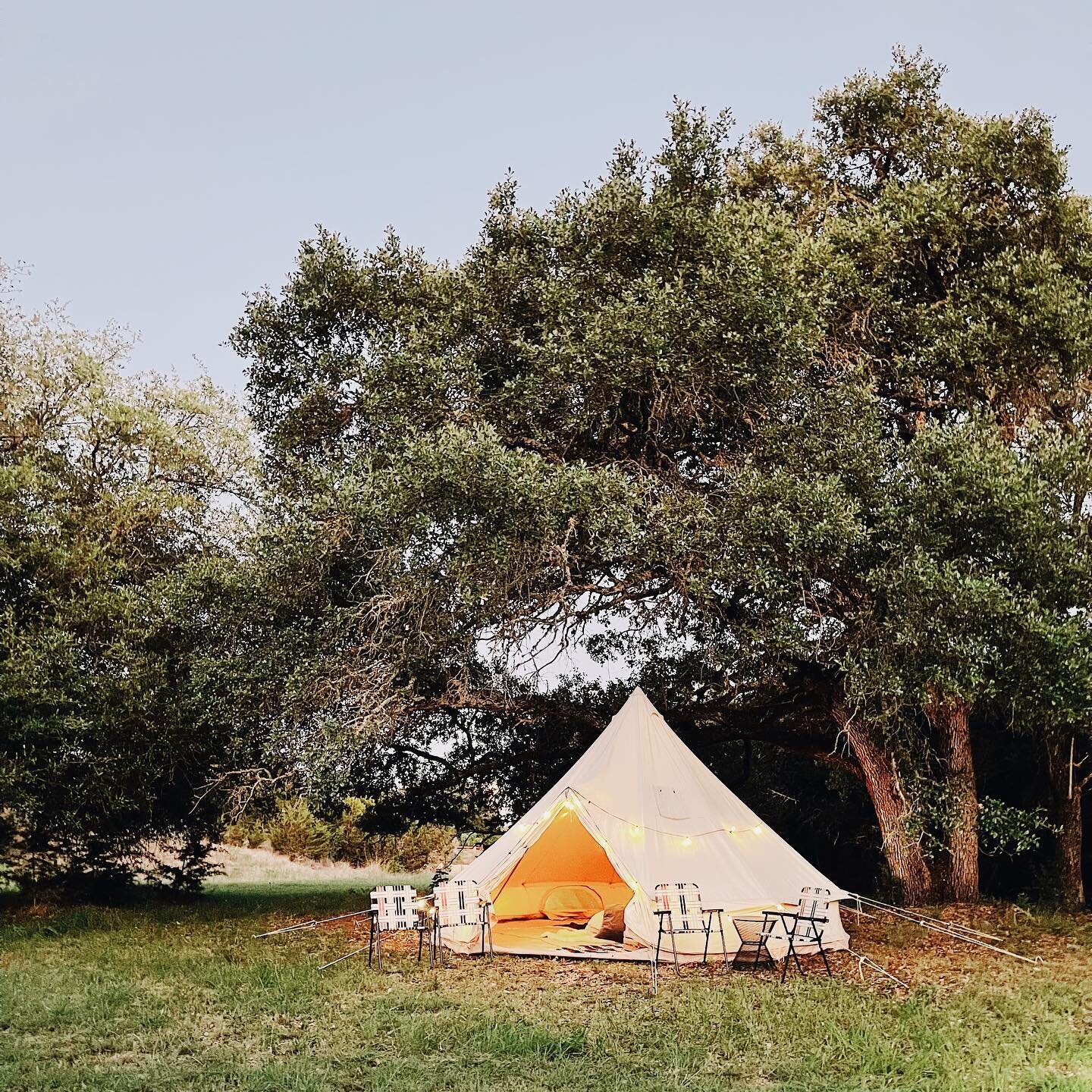 Did you know we have both primitive and electric tent camping sites available to book at Yeager Creek?! You can reserve a tent site with us by clicking the &ldquo;book now&rdquo; button on our website ⛺️ Happy Camping y&rsquo;all!