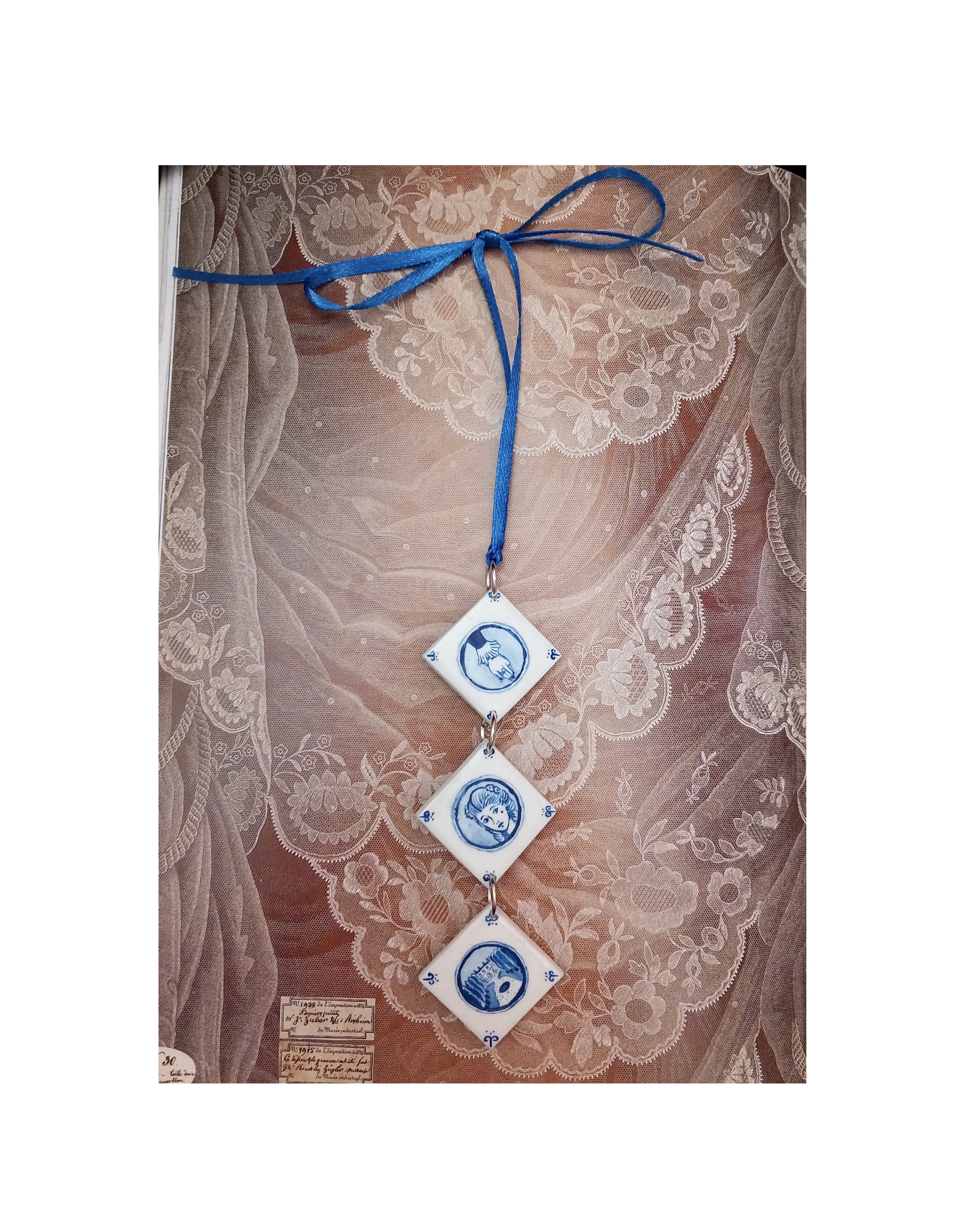 Tilted Delft Tile Wall Charm