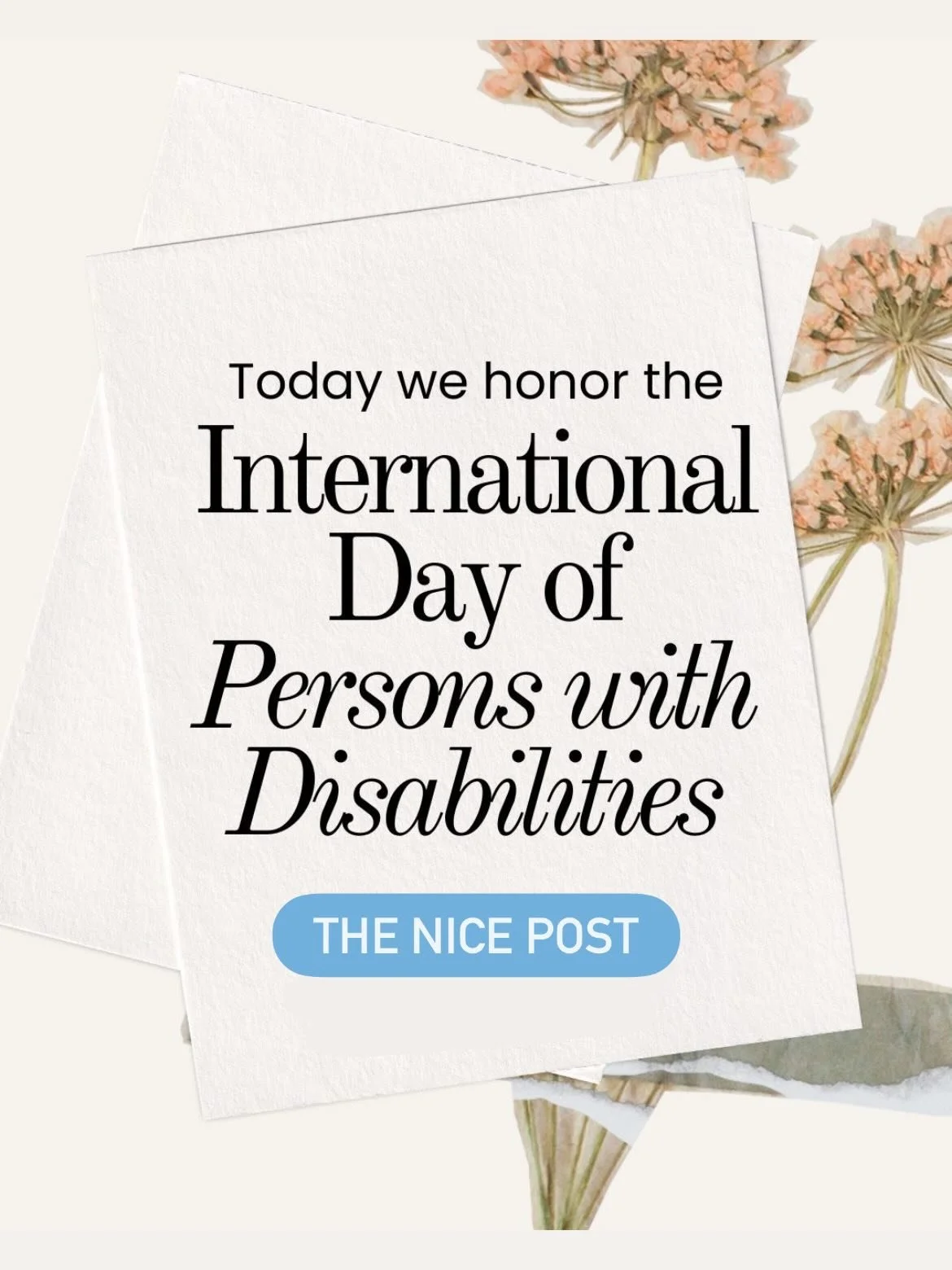 Happy International Day of Persons with Disabilities 🤍

This day is about inclusion, access, dignity, and belonging. It&rsquo;s about recognizing the value people with disabilities bring to our communities and committing to a world that meets people