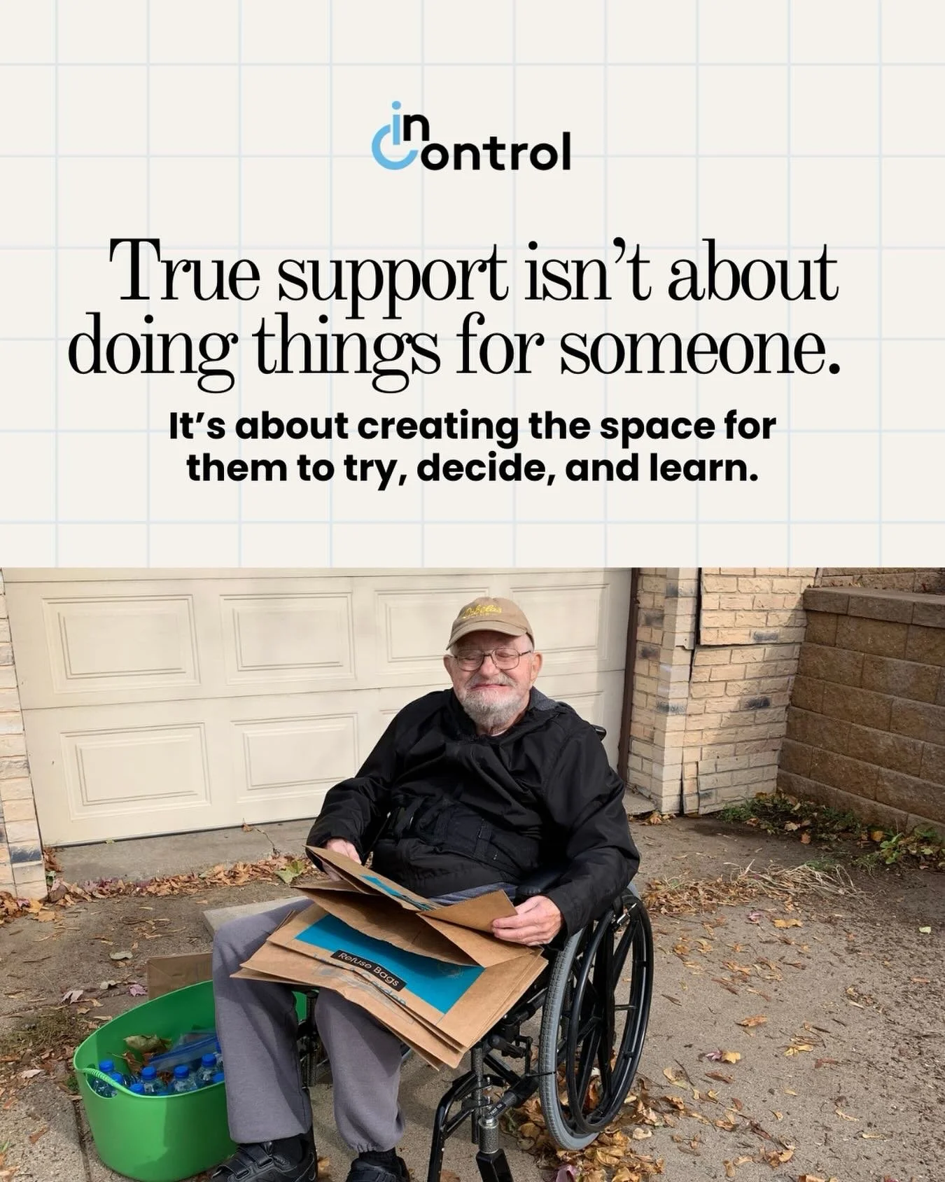 True support isn&rsquo;t about doing things for someone.

It&rsquo;s about creating the space for them to try, decide, and learn, even if it takes more time.

For adults with disabilities, this approach builds real independence, not just completed ta