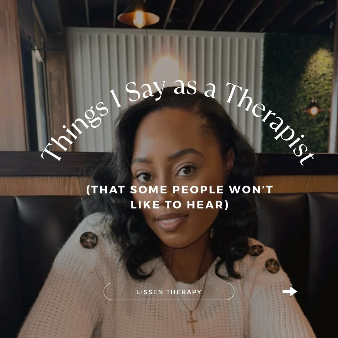 You know, therapy isn&rsquo;t always soft and soothing. 
Sometimes it&rsquo;s uncomfortable clarity.

The work we do is difficult and at the same time, worth it. 

We go to therapy to heal, right? 
Well, healing asks you to look at patterns you don&r