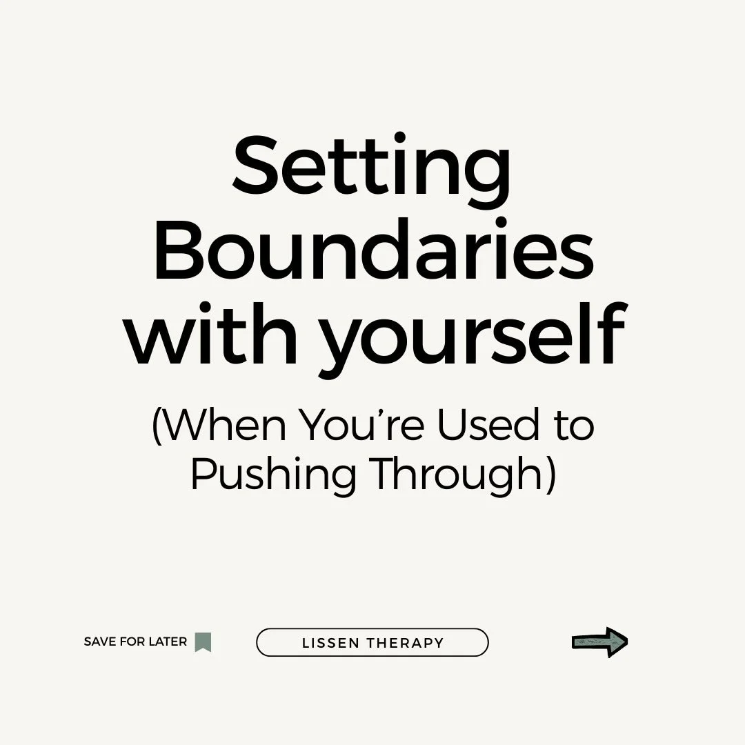 If you struggle with burnout, overthinking, or constantly pushing past your limits, this is your reminder.

Self-boundaries aren&rsquo;t about discipline.
They&rsquo;re about safety.

When you&rsquo;ve spent years overriding your needs, honoring them